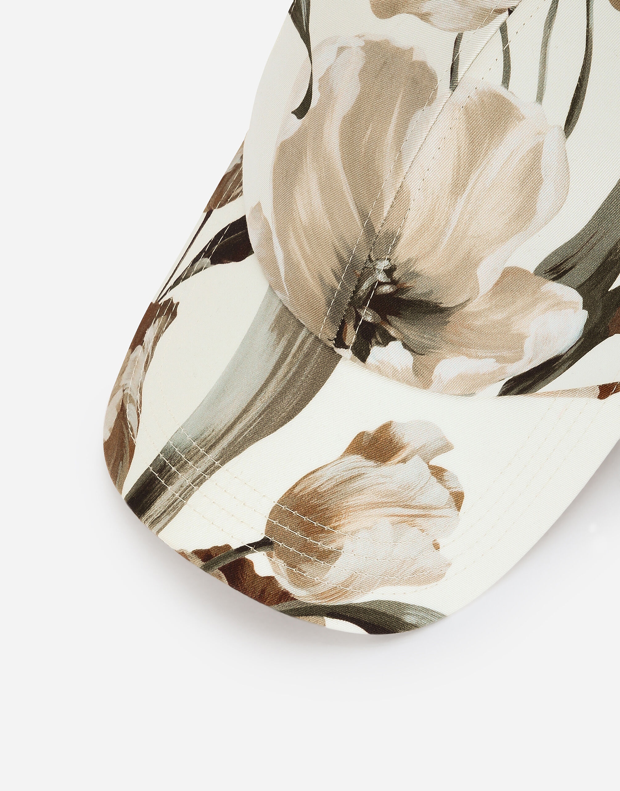 Gabardine baseball cap with tulip print - 2