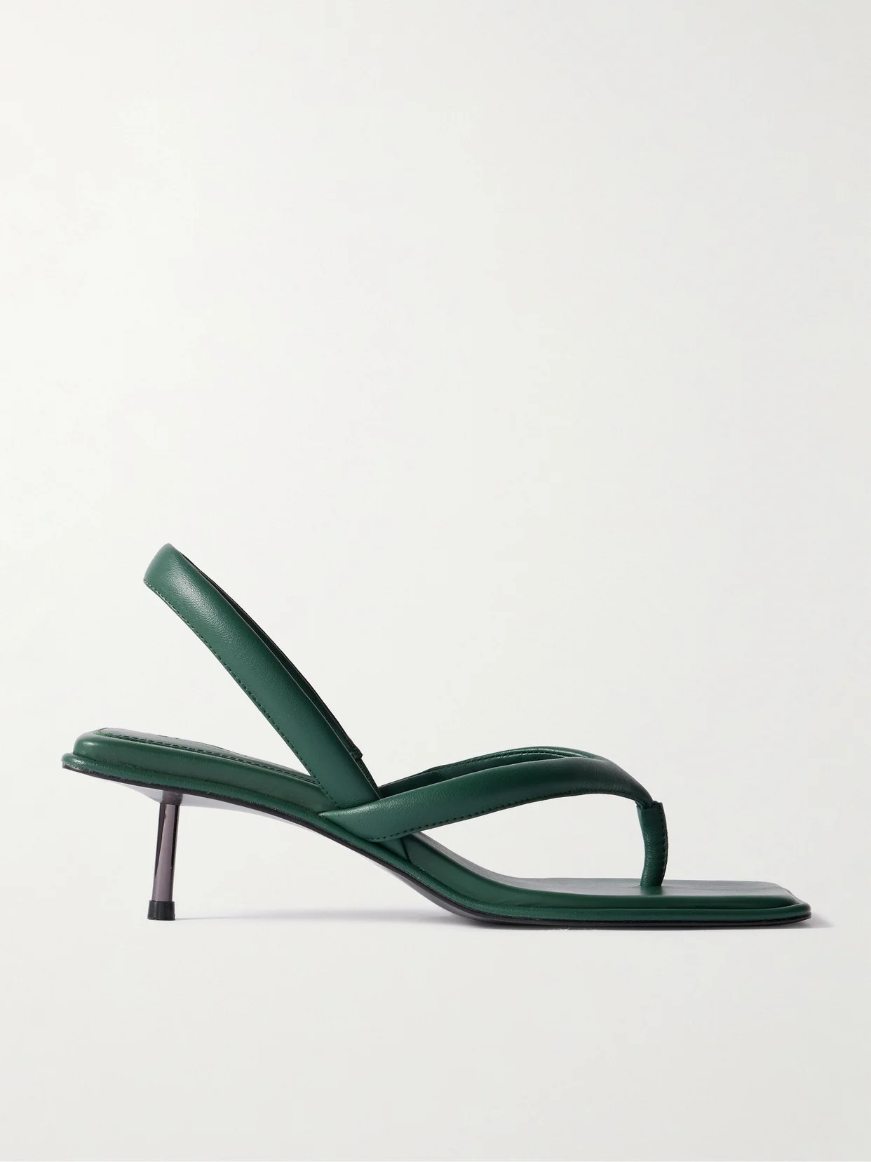 Leather Slingback Sandals - 1