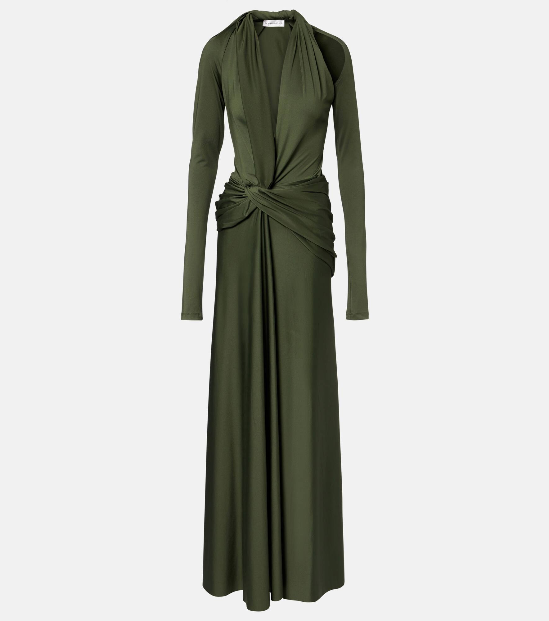 Gathered jersey gown - 1