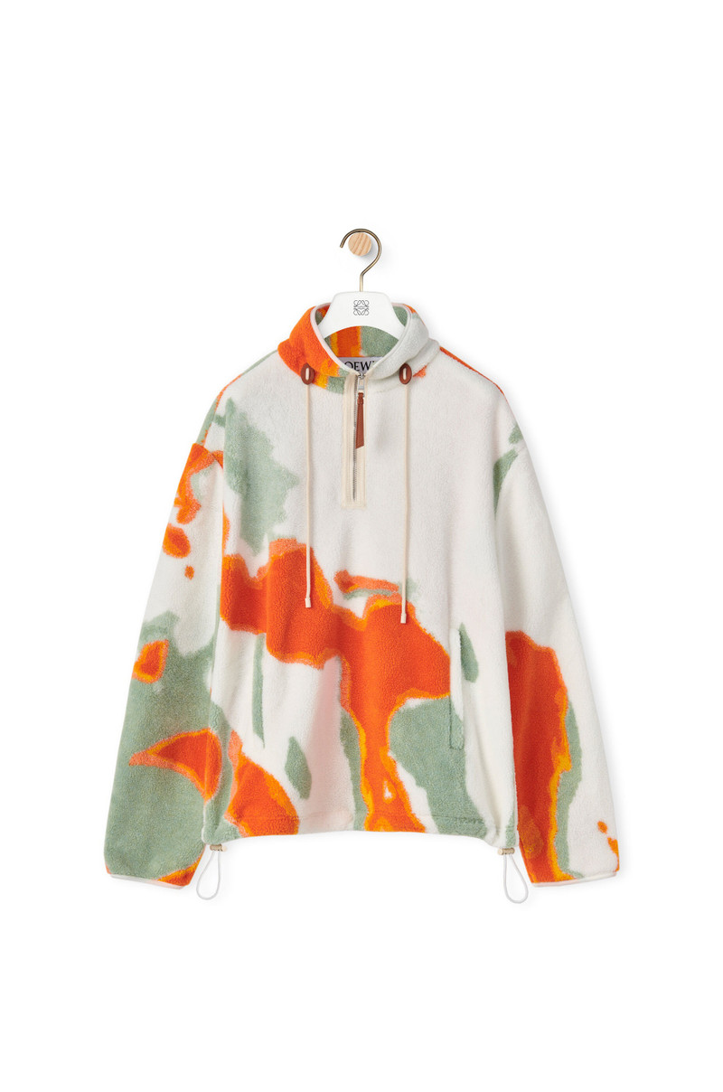 Silicone melange fleece jacket in polyester - 1