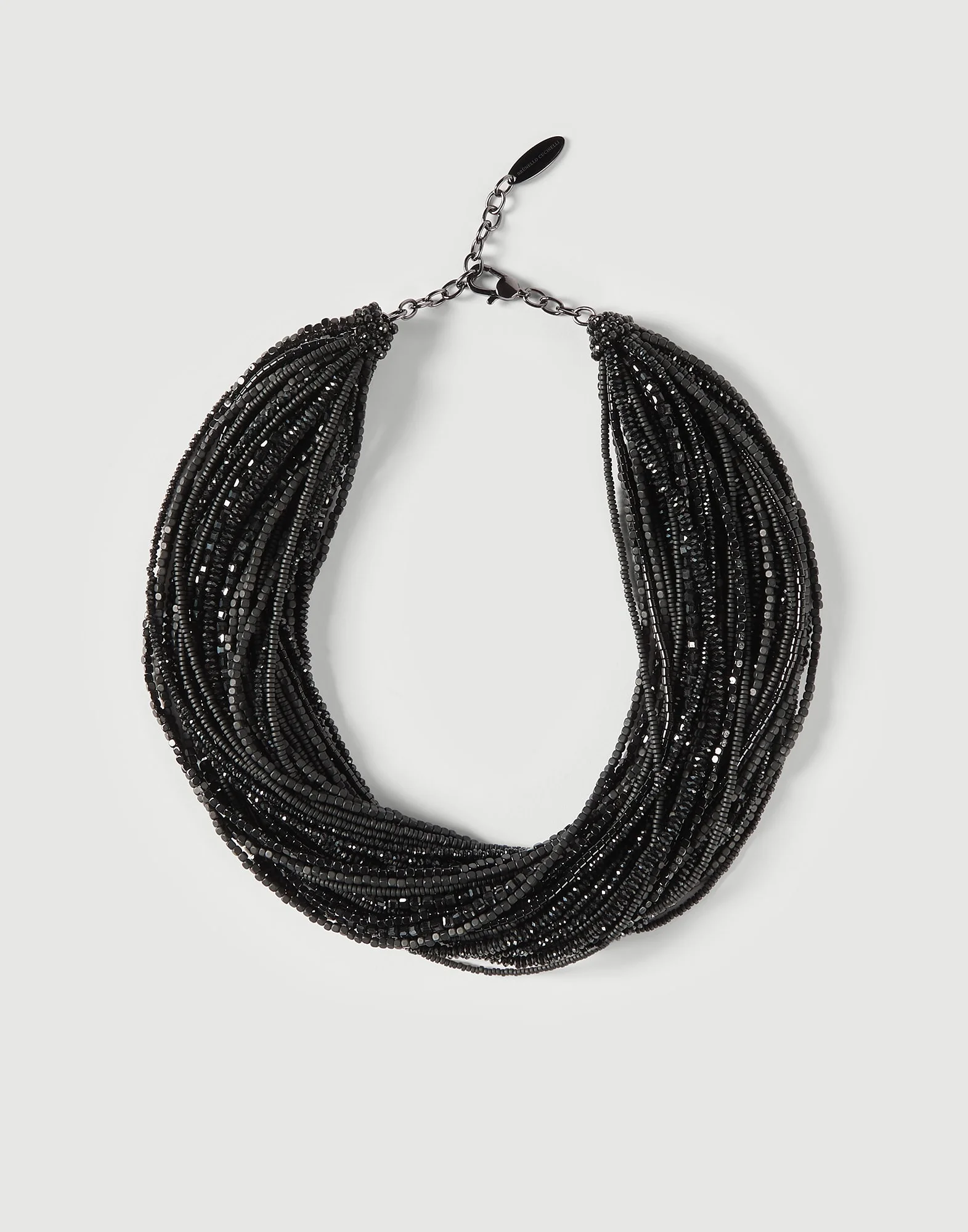 Black hematite and Sterling Silver choker - 1