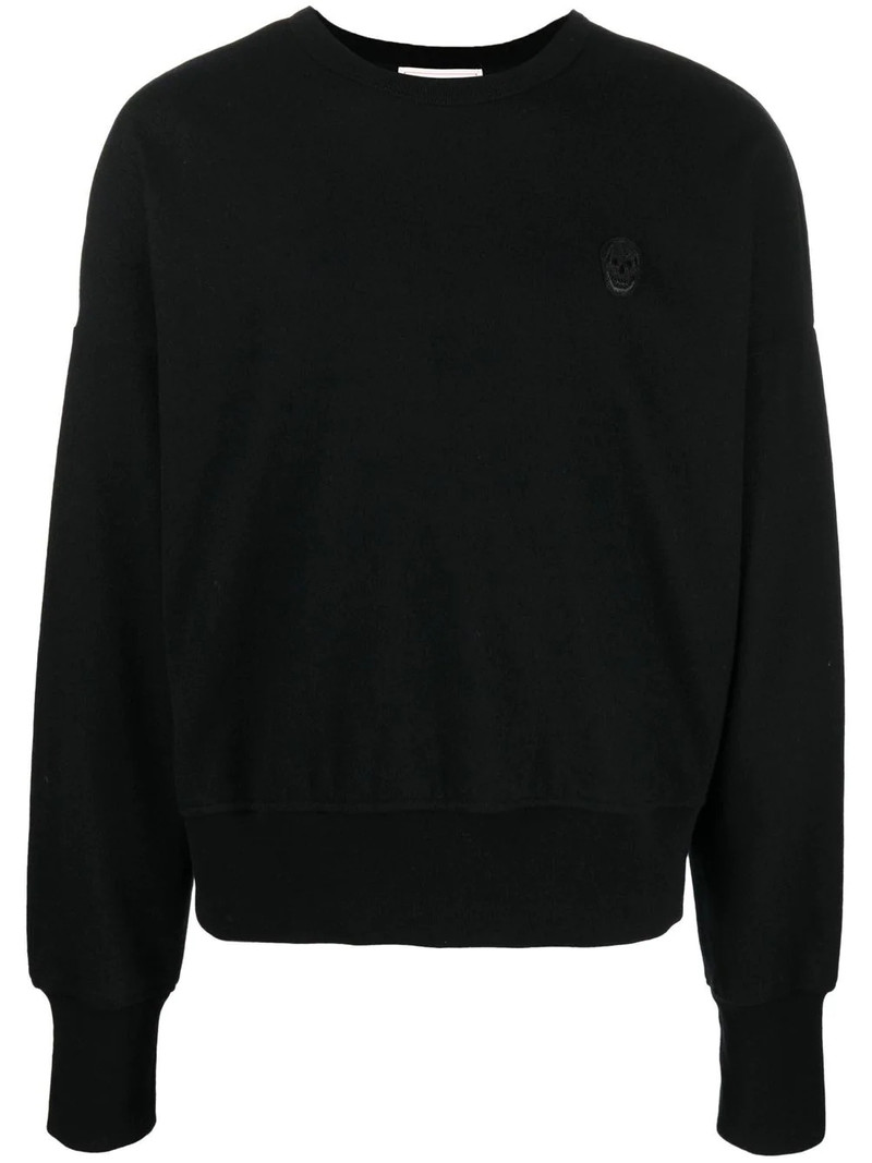 logo-patch wool sweatshirt 1