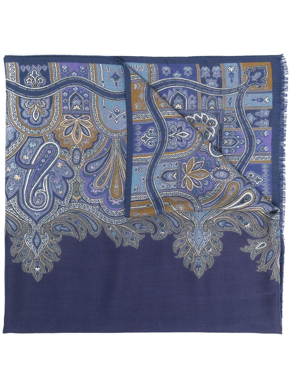 paisley cashmere-silk blend scarf - 1