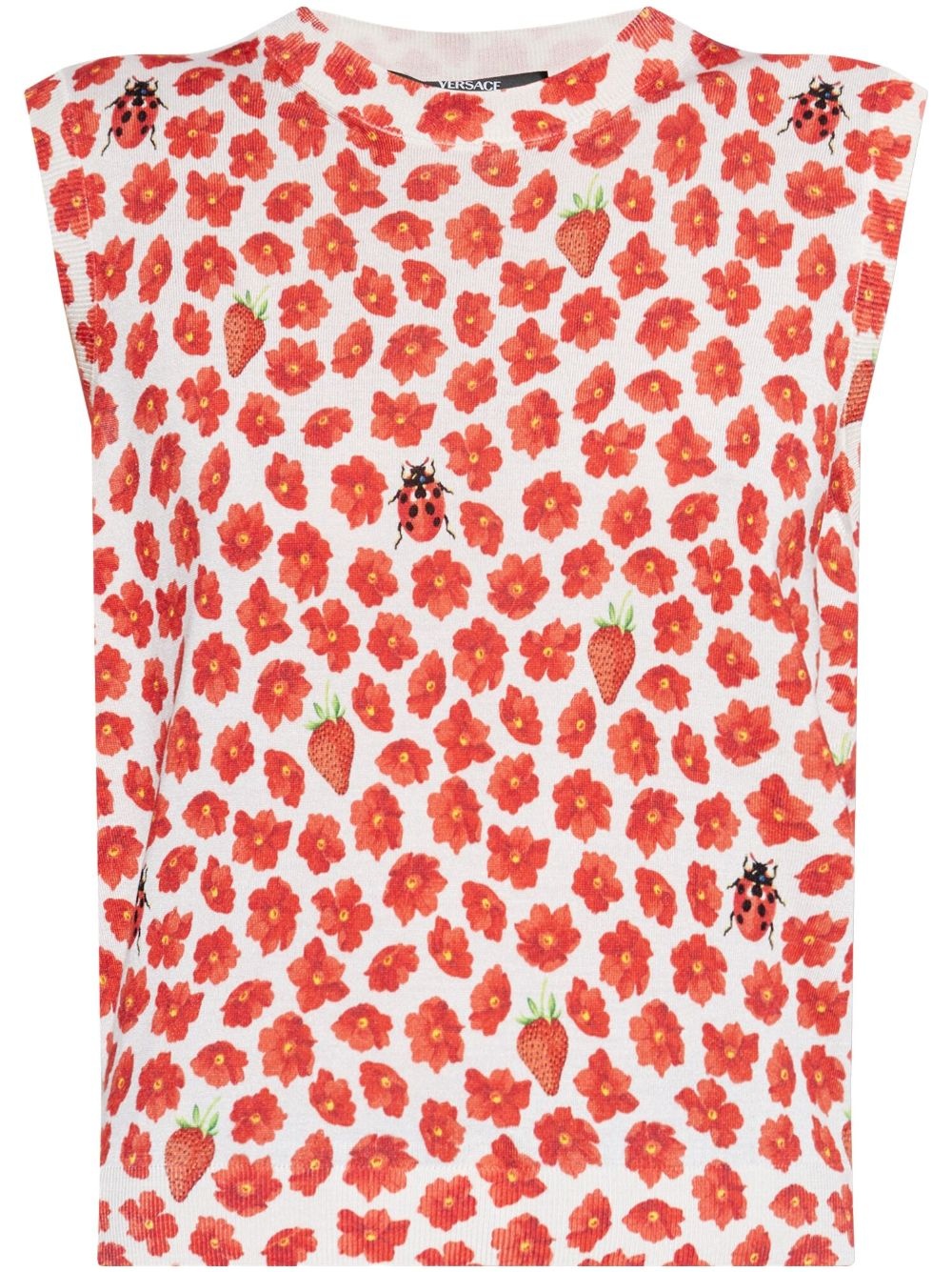 floral-print T-shirt - 1
