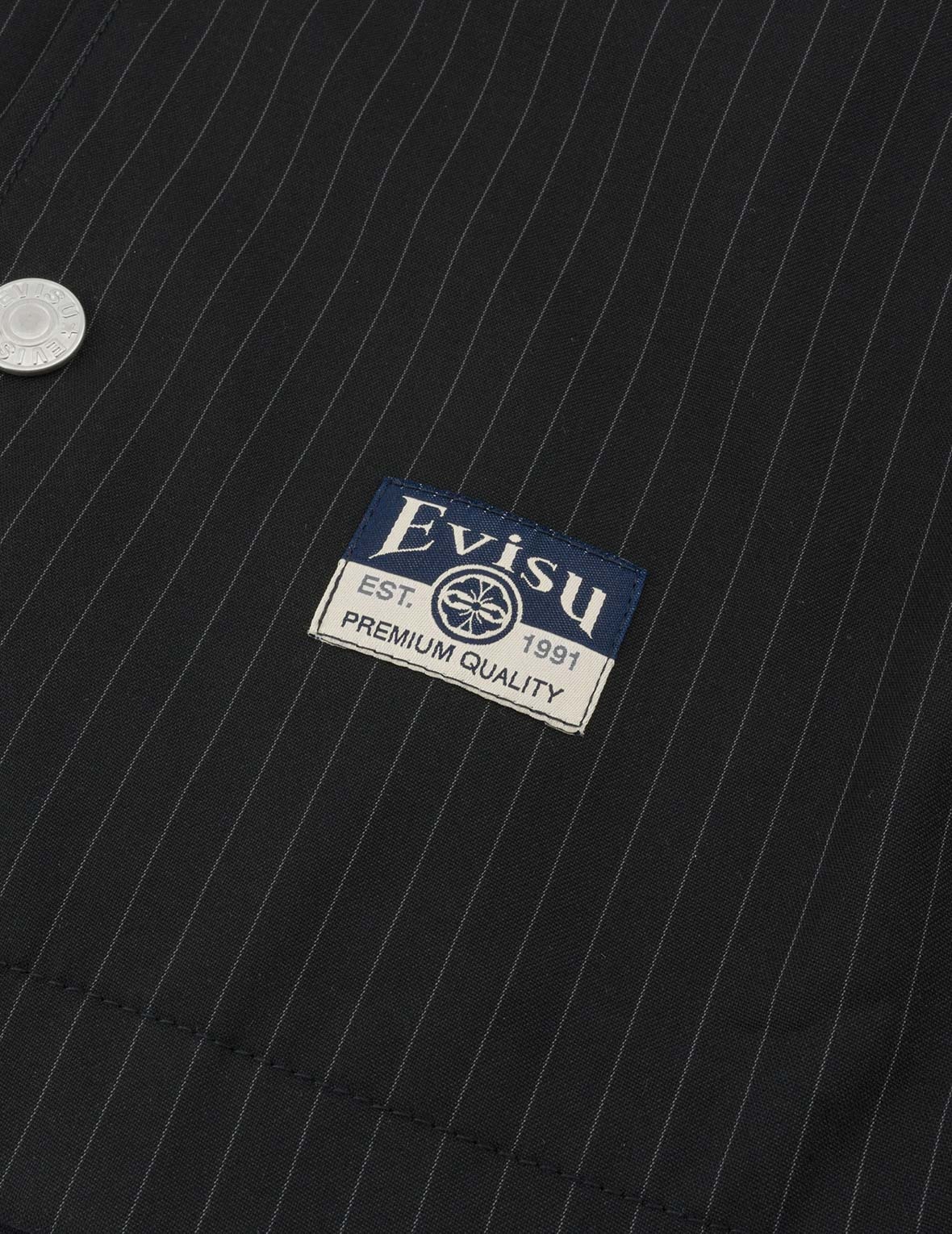 Logo and Slogan Embroidery Regular Fit Striped Suit Ccoach Jacket - 8