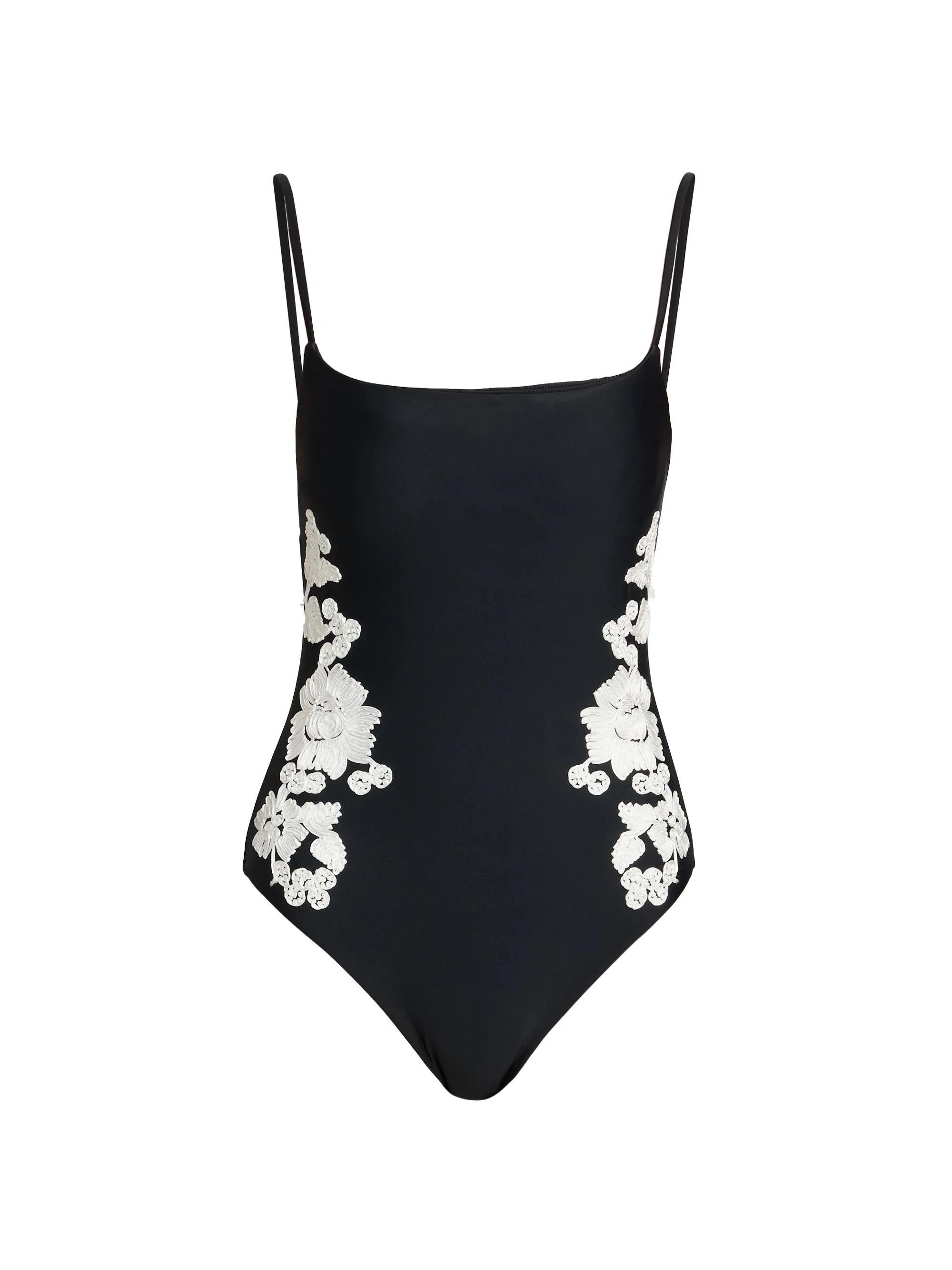 Women's Juniper Embroidered One-Piece Swimsuit - Black Multi - 1