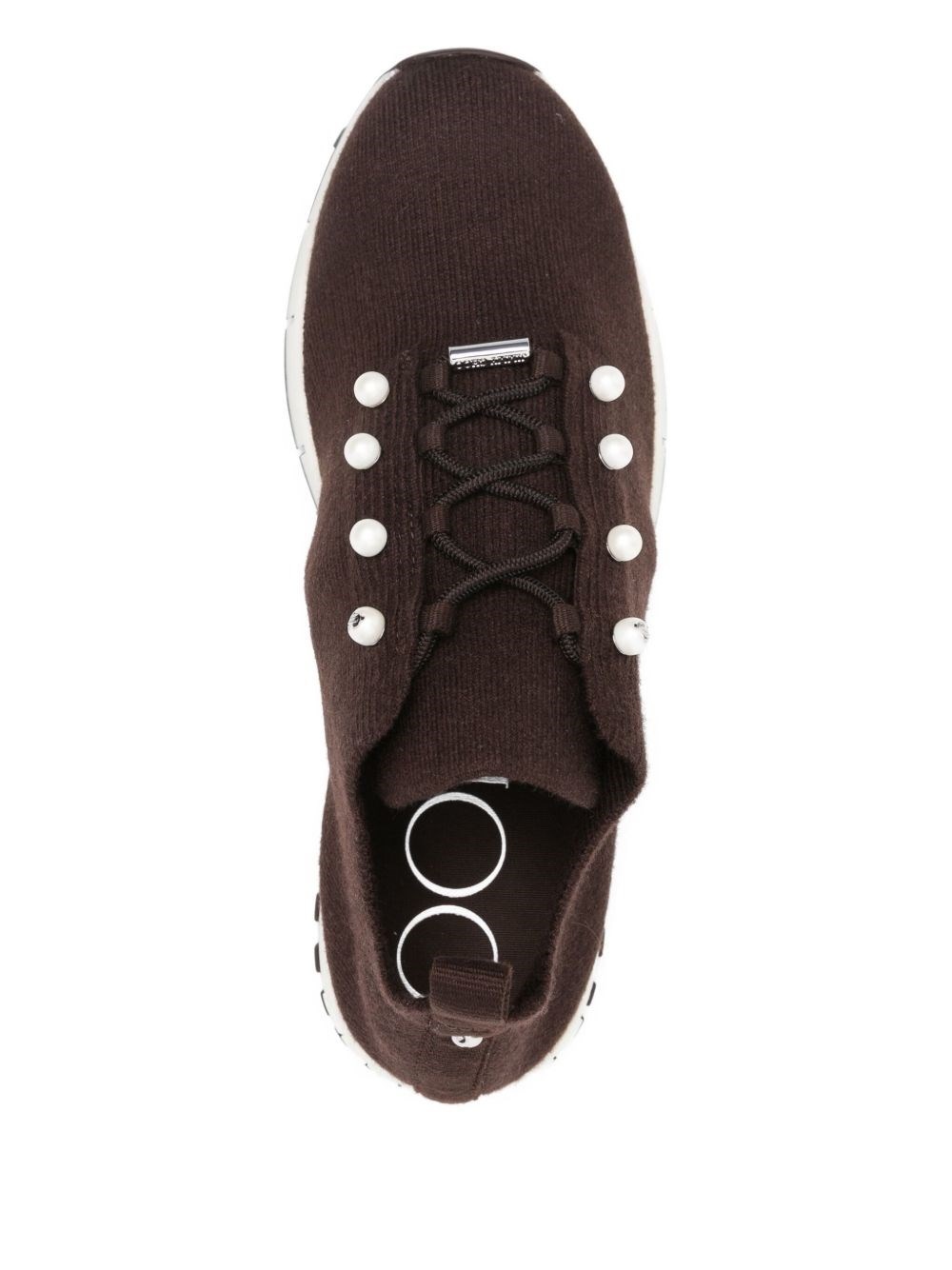 Veles pearl embellished sneakers - 3