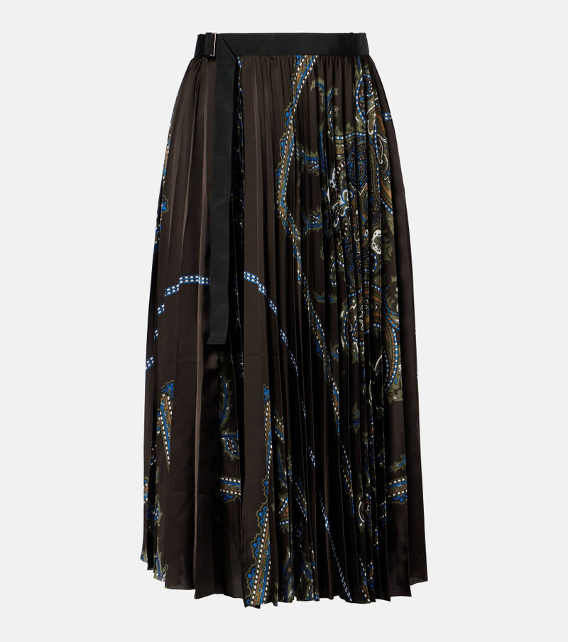 Paisley plissé midi skirt 1