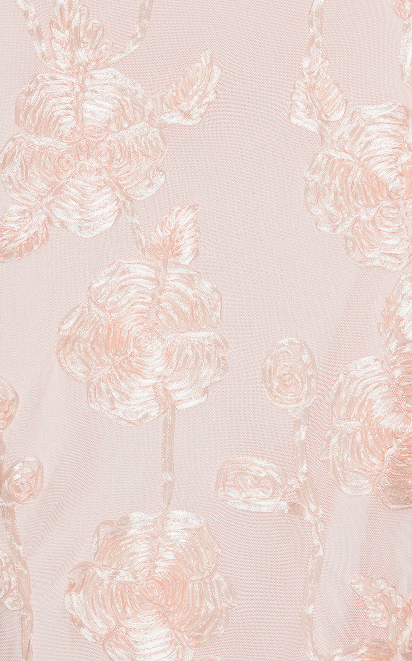 Floral-Appliquéd Mesh Midi Skirt light pink - 6