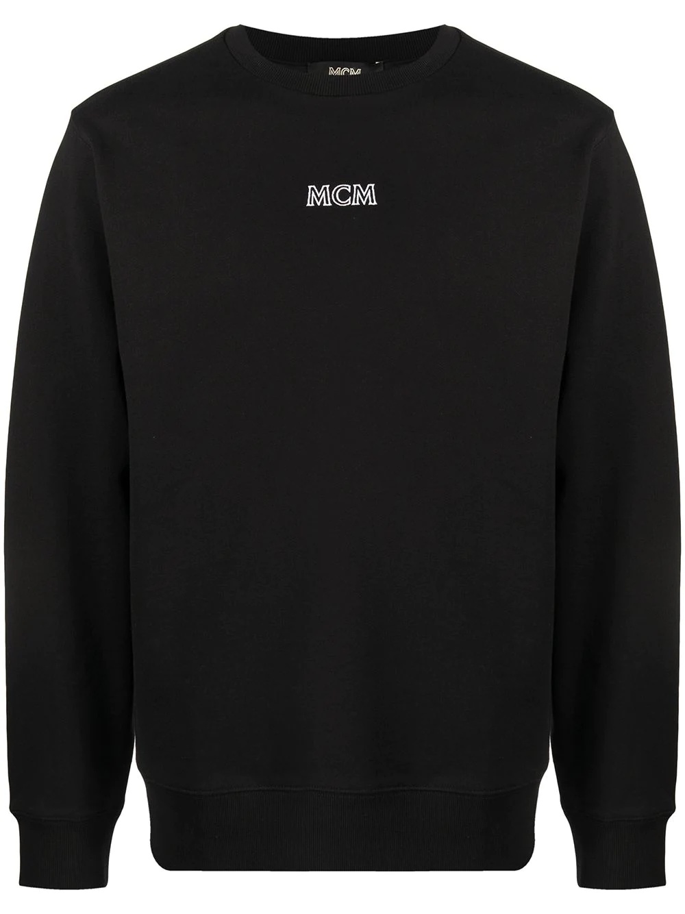 logo-print crew neck sweatshirt - 1