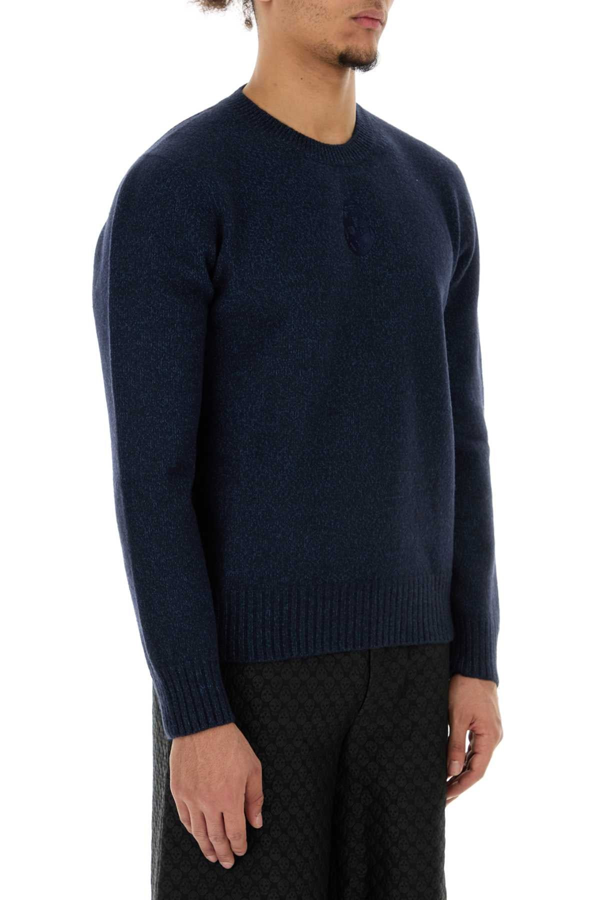 Alexander Mcqueen Men Melange Wool Blend Sweater - 3