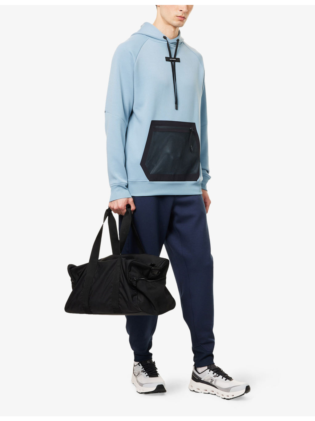 Relaxed-Fit Mesh-Pocket Stretch-Jersey Hoody - 2