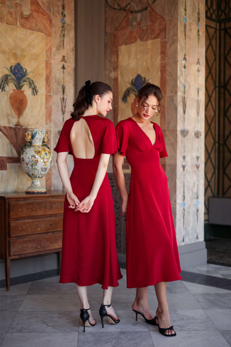 Gaâla Coralie Silk Dress Closed back outlook