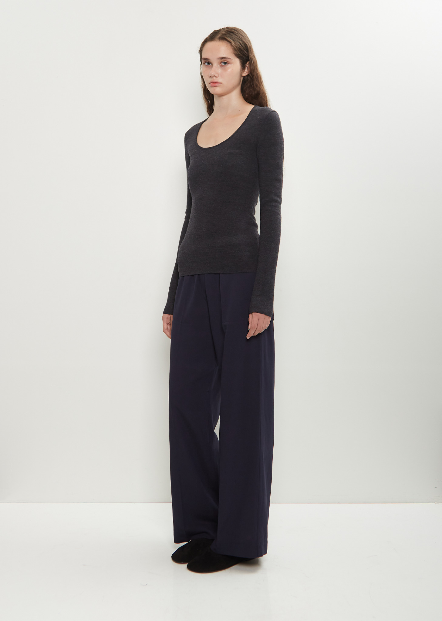 Compact Wool Blend Knit Top - 4