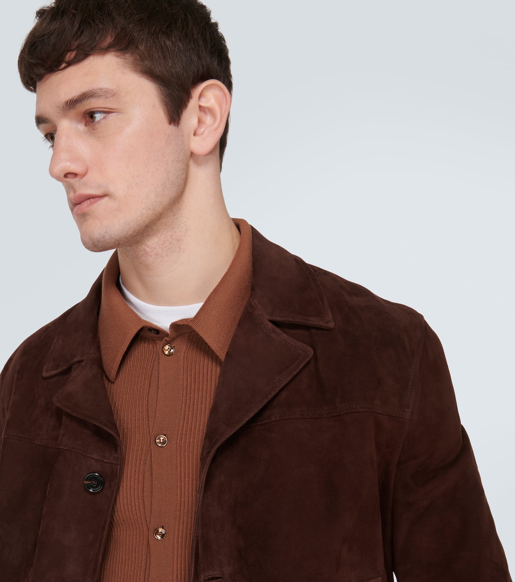 Wool-blend polo sweater - 5