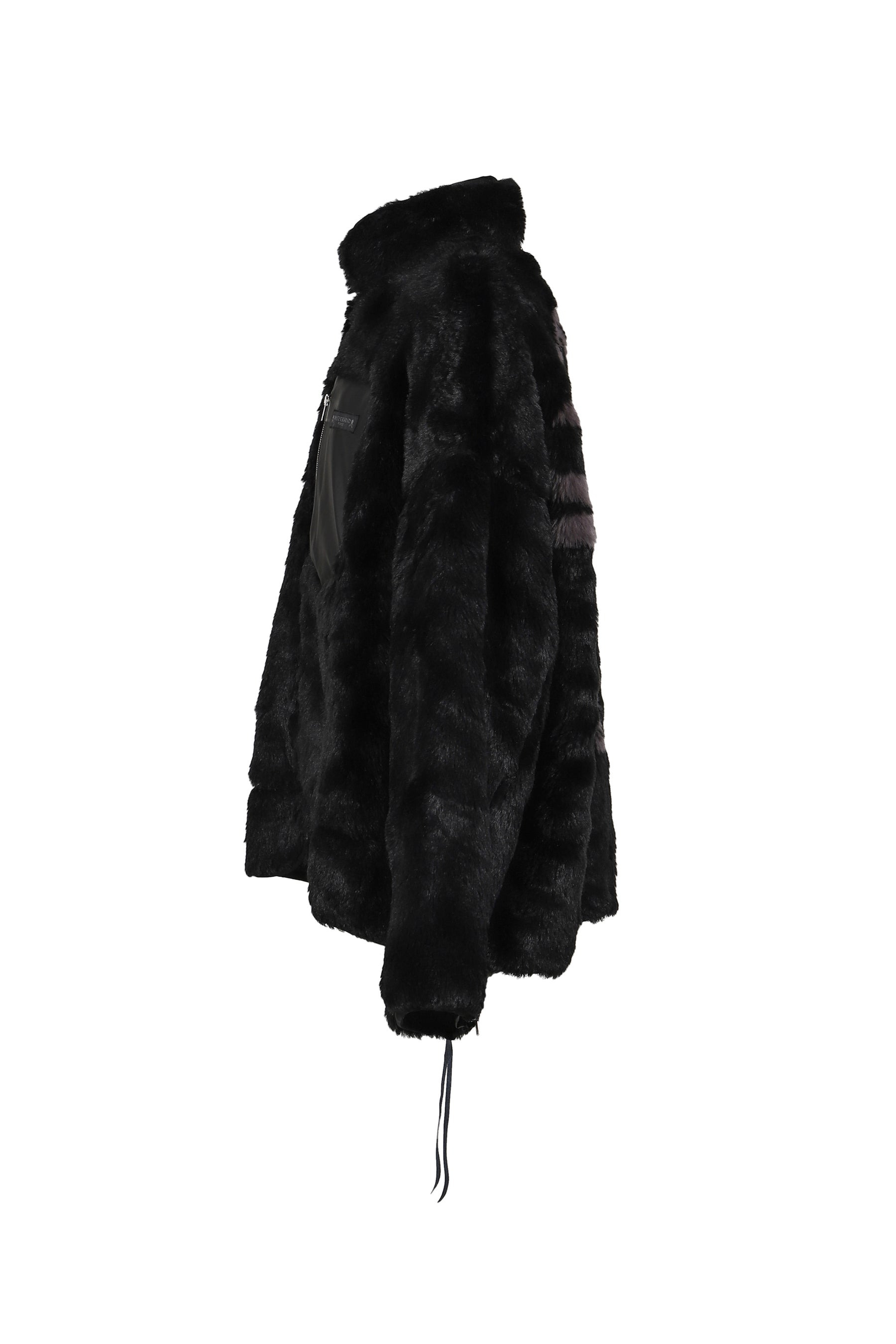 RABBIT FUR JACKET / BLK - 3