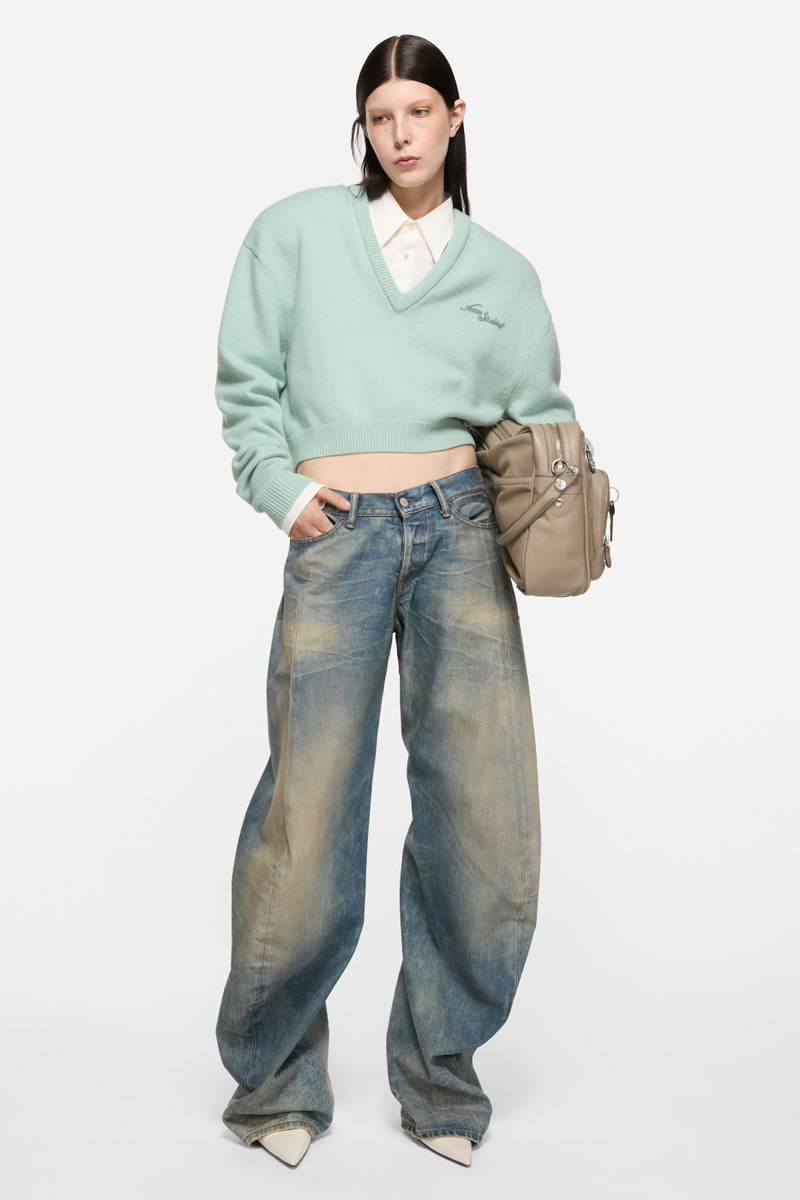 Acne Studios Wool v-neck sweater - Faded mint outlook