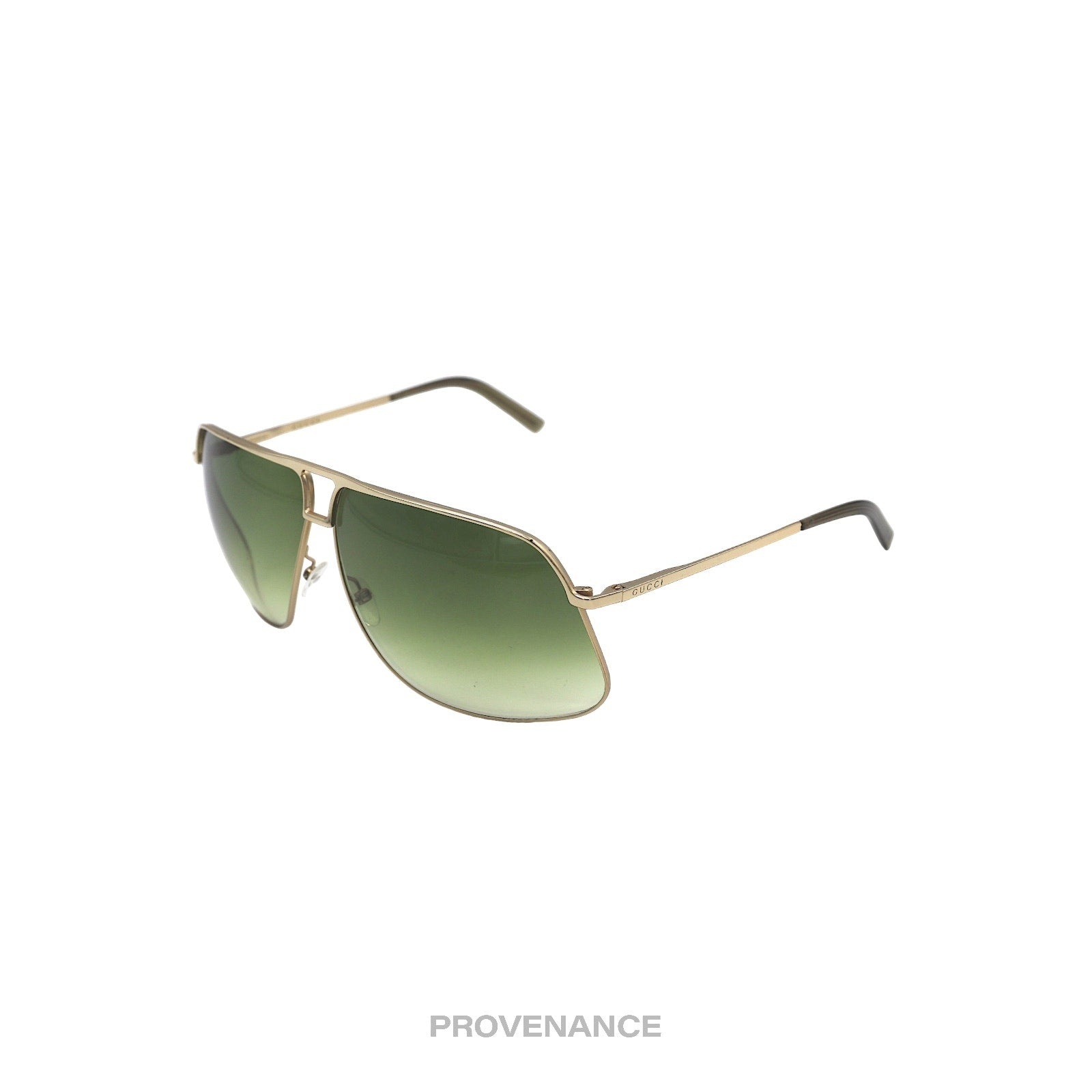 Gucci Extended Aviator Sunglasses - Brushed Gold - 2
