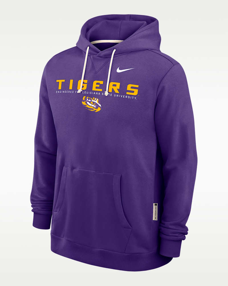 LSU Sideline Men's Nike Dri-FIT College Pullover Hoodie 1