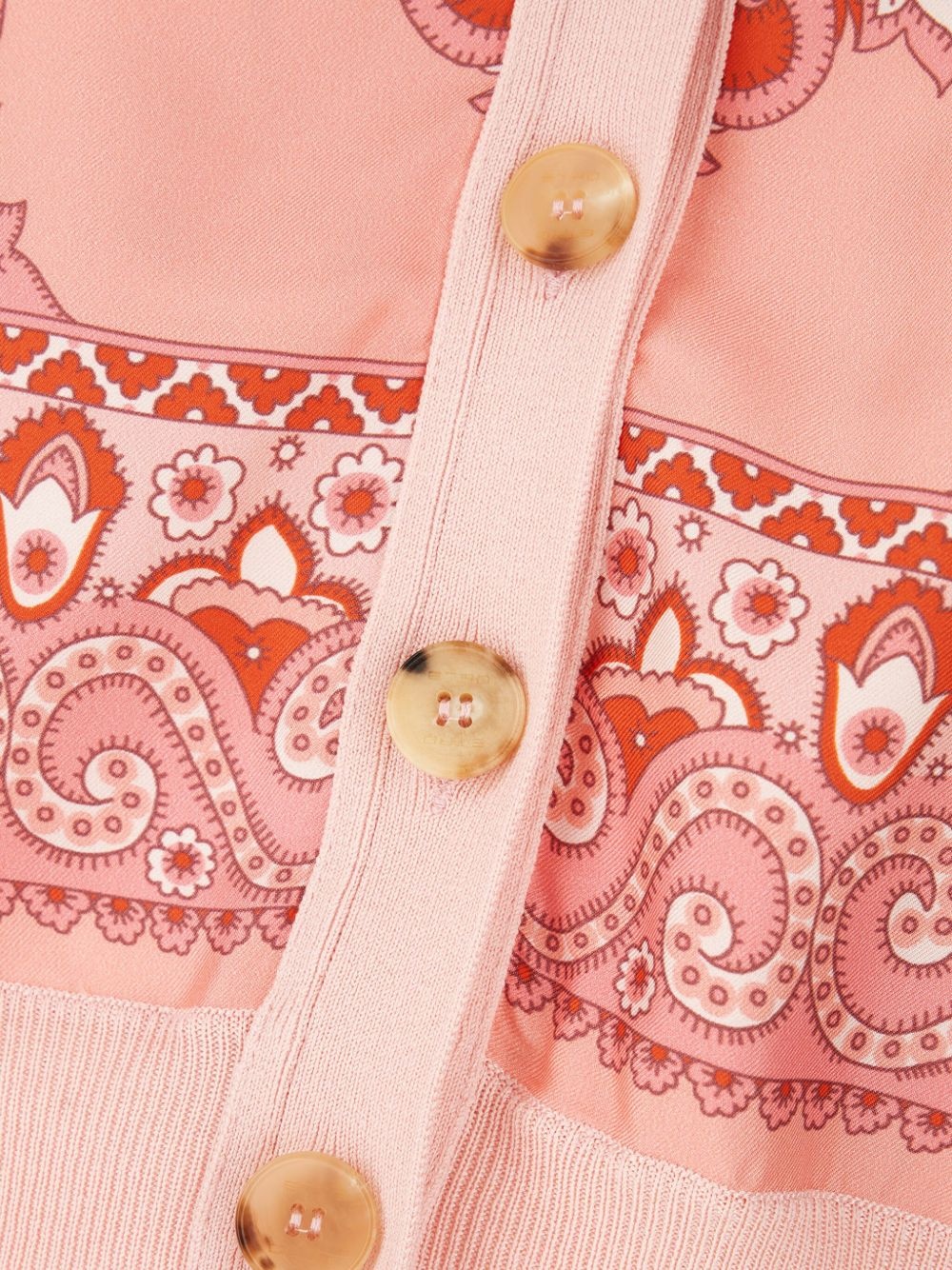 paisley-panel cardigan - 3