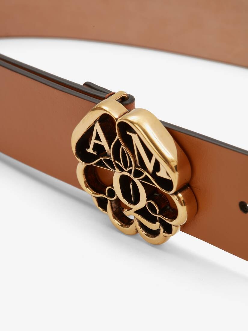 Seal Logo Belt in Tan - 4
