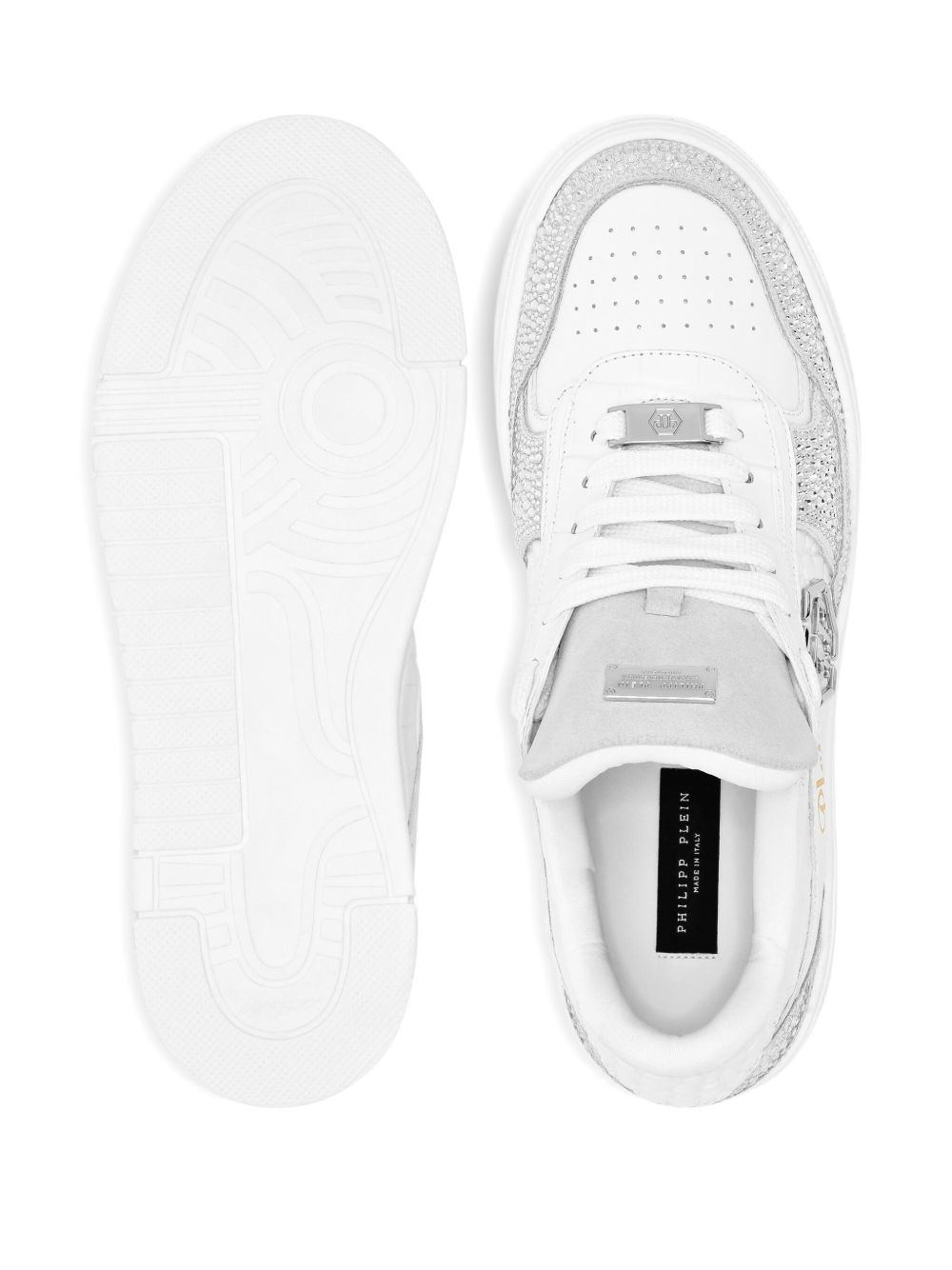 crystal-embellished low-top sneakers - 3