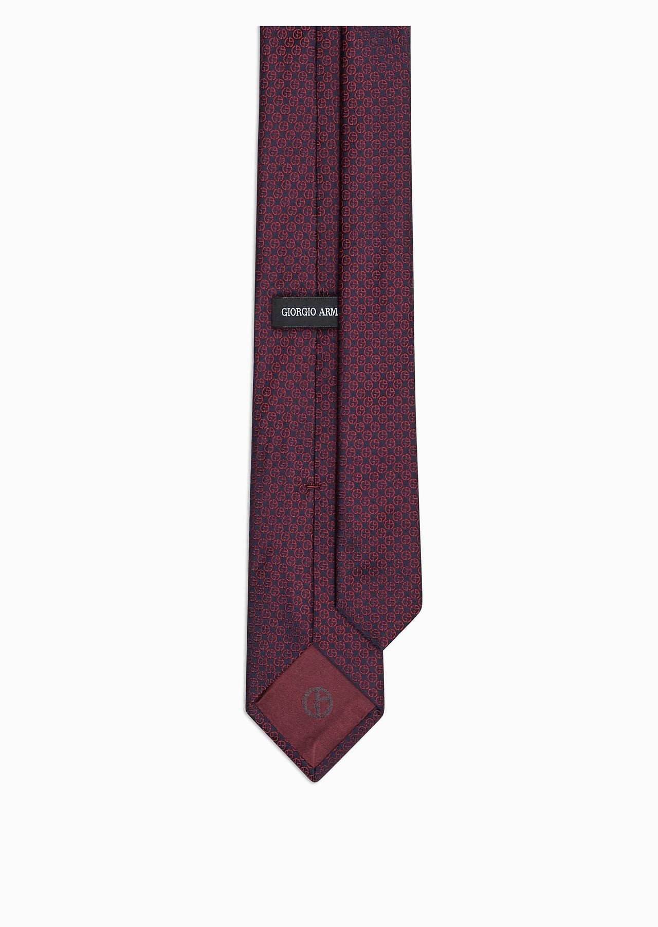 Silk tie with jacquard monogram - 2