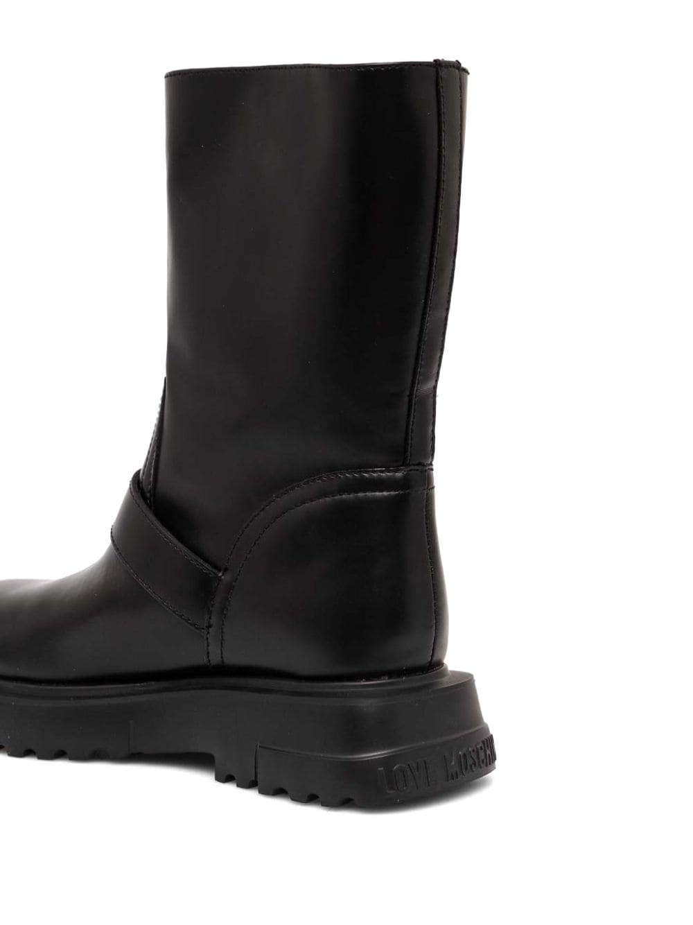logo-engraved boots - 3