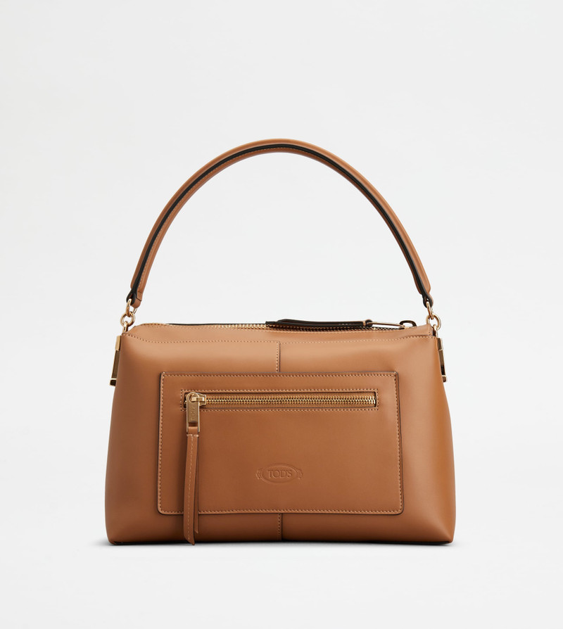 TOD'S T CASE BAULETTO IN LEATHER SMALL - BROWN 6