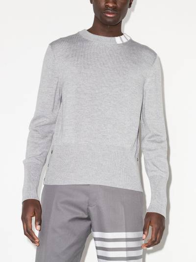 Thom Browne 4-Bar panelled wool jumper outlook