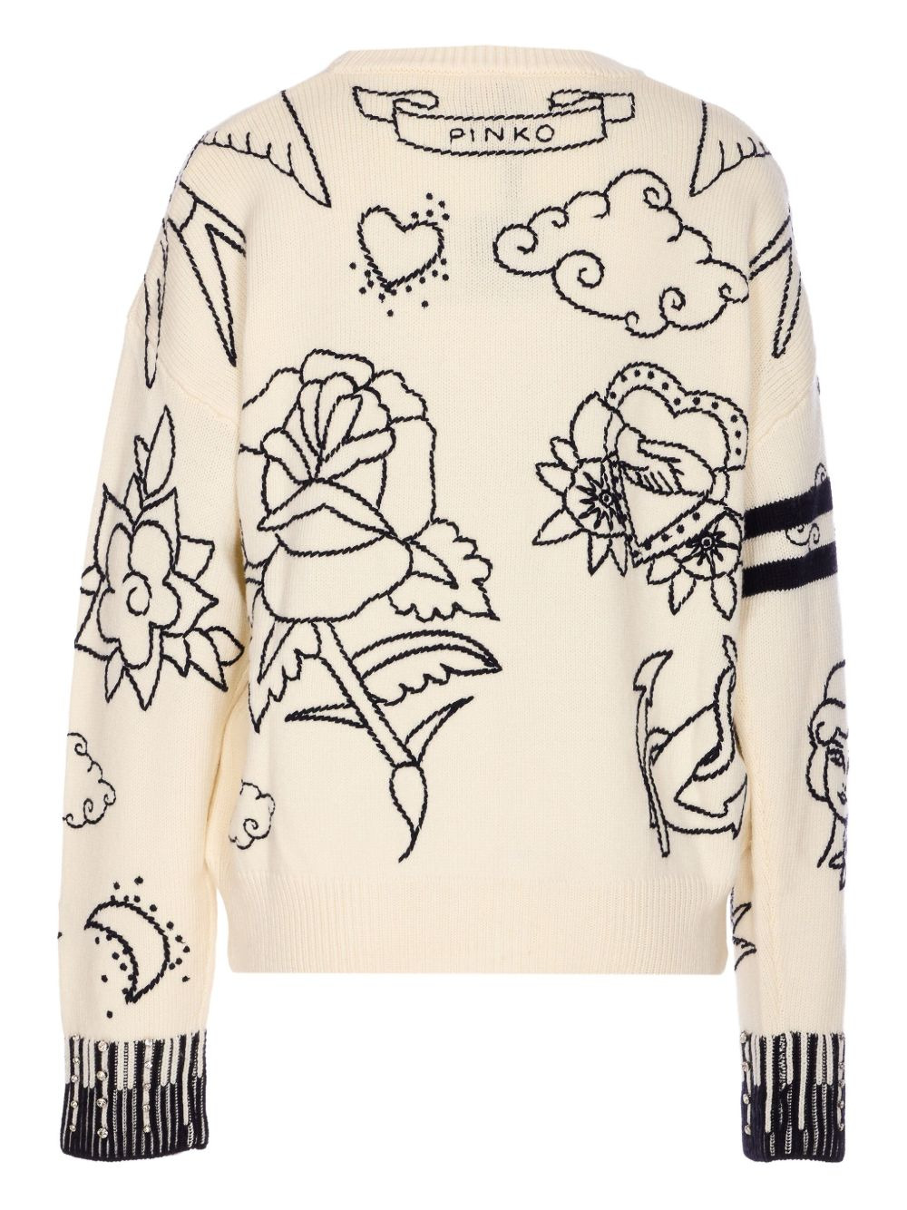 embroidered sweater - 2