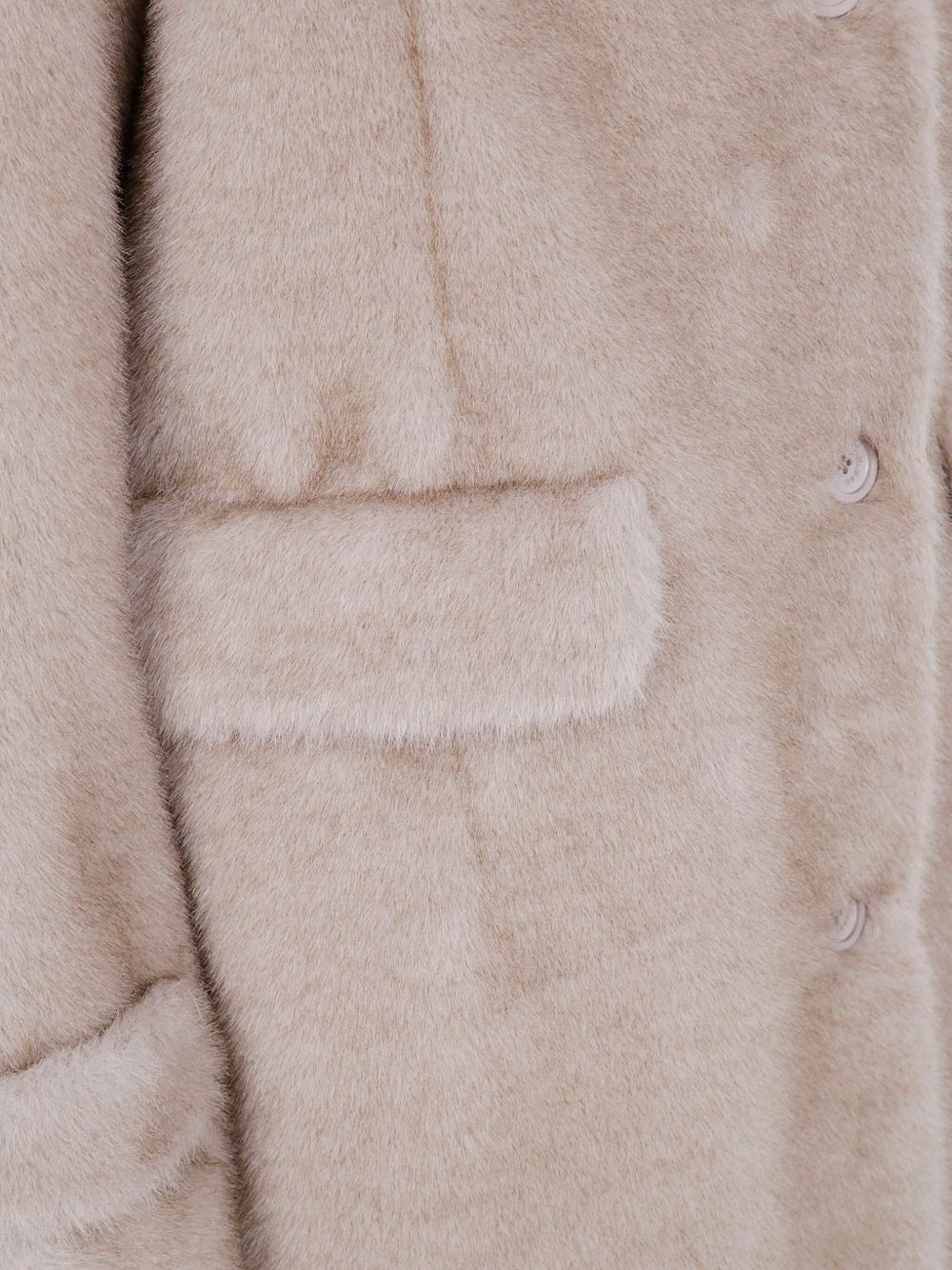 buttoned flap-pocket coat - 3