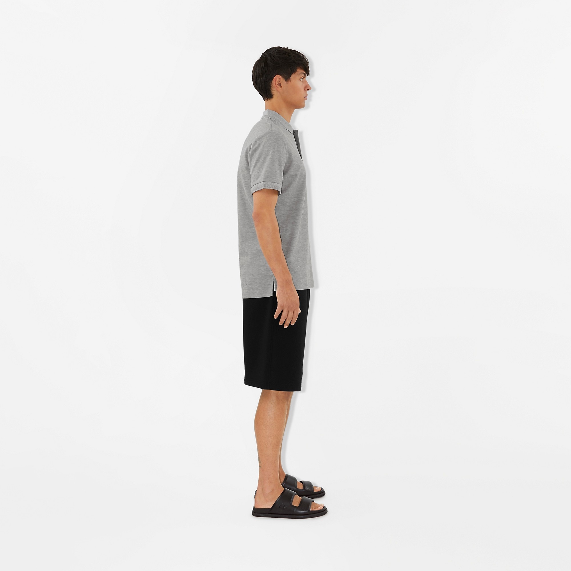Monogram Motif Cotton Piqué Polo Shirt - 3