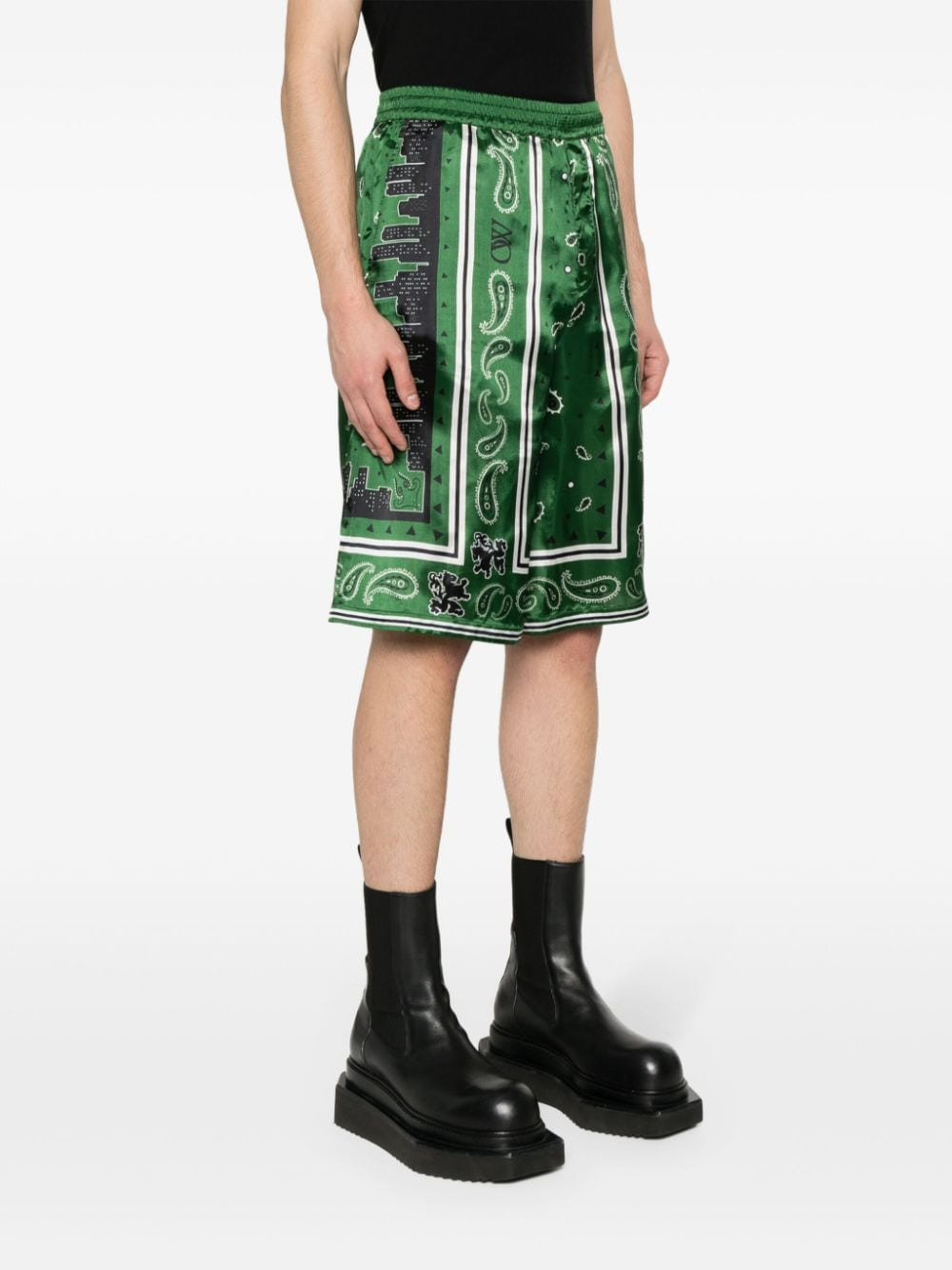 Off White Men Bermuda Shorts With Logo - 3