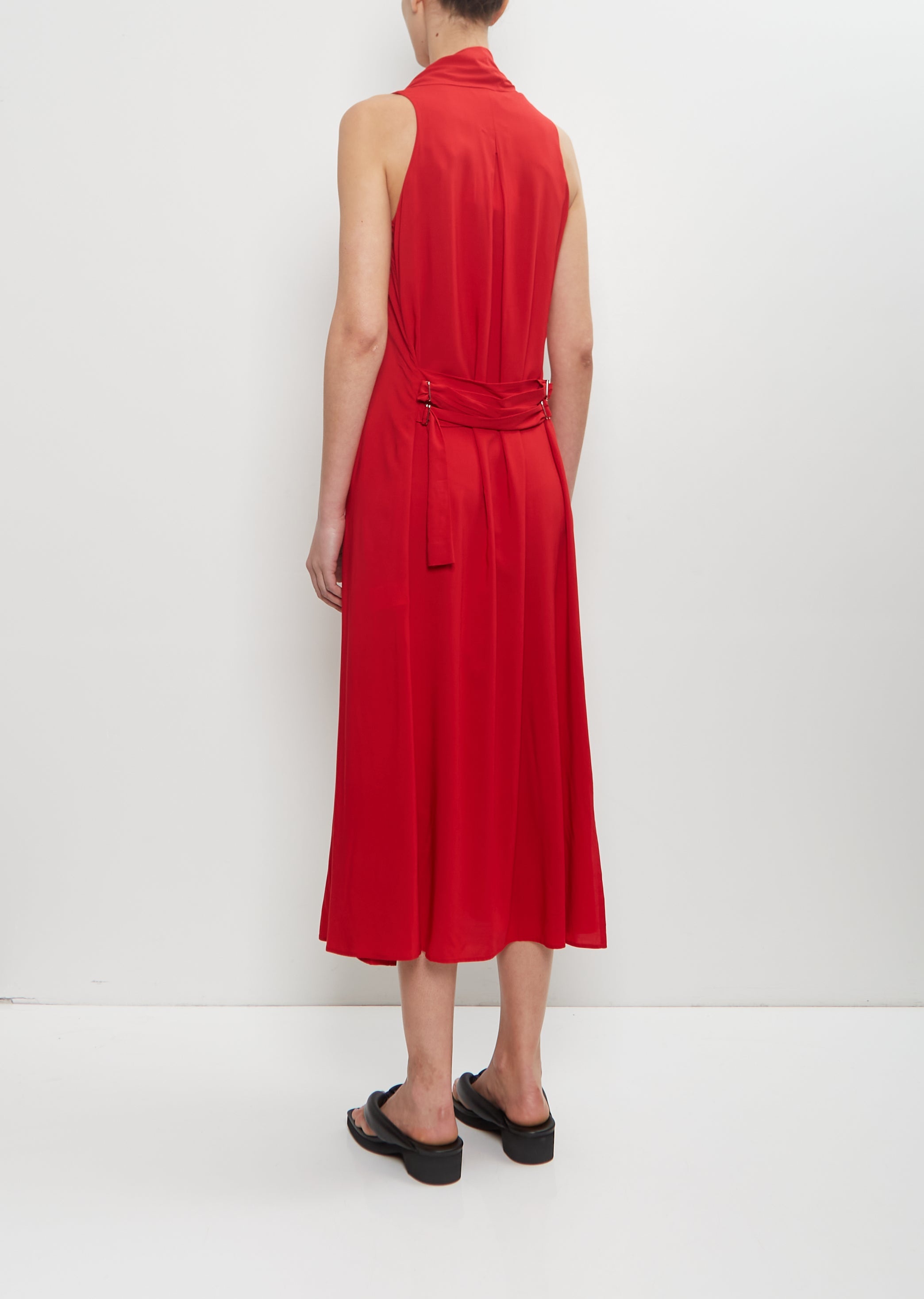 Draped Sleeveless Dress - 3