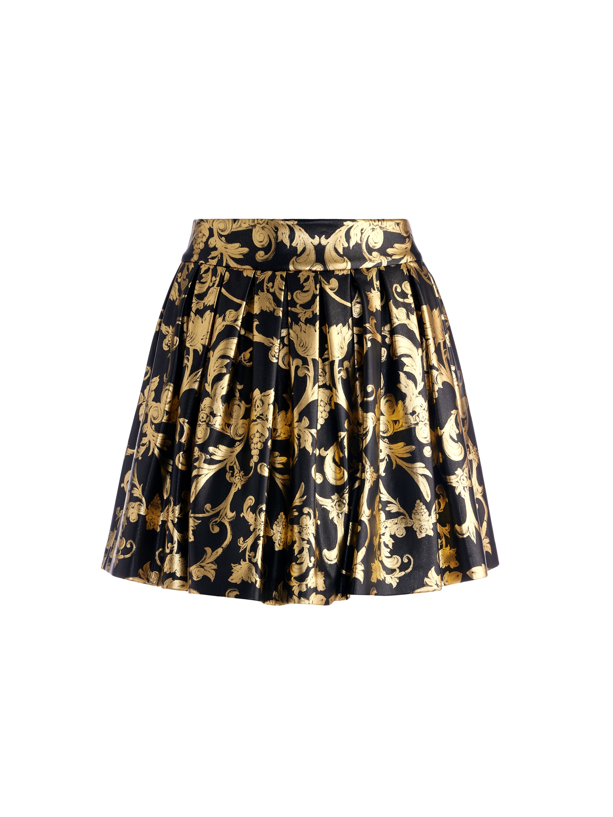 FIZER VEGAN LEATHER PLEATED SKIRT - 1