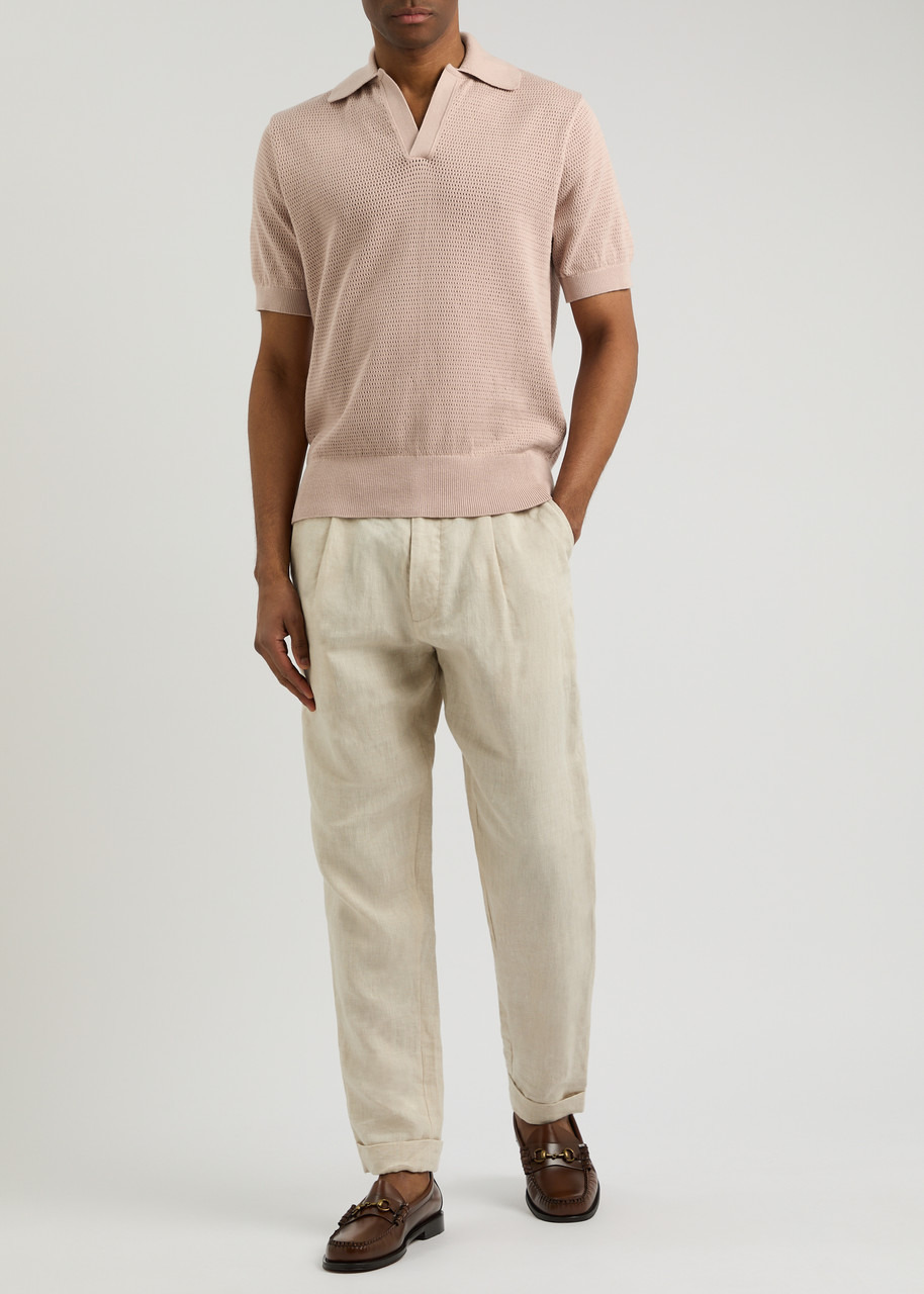 Oliver Spencer Penhale Pointelle-knit Cotton Polo Shirt - 4
