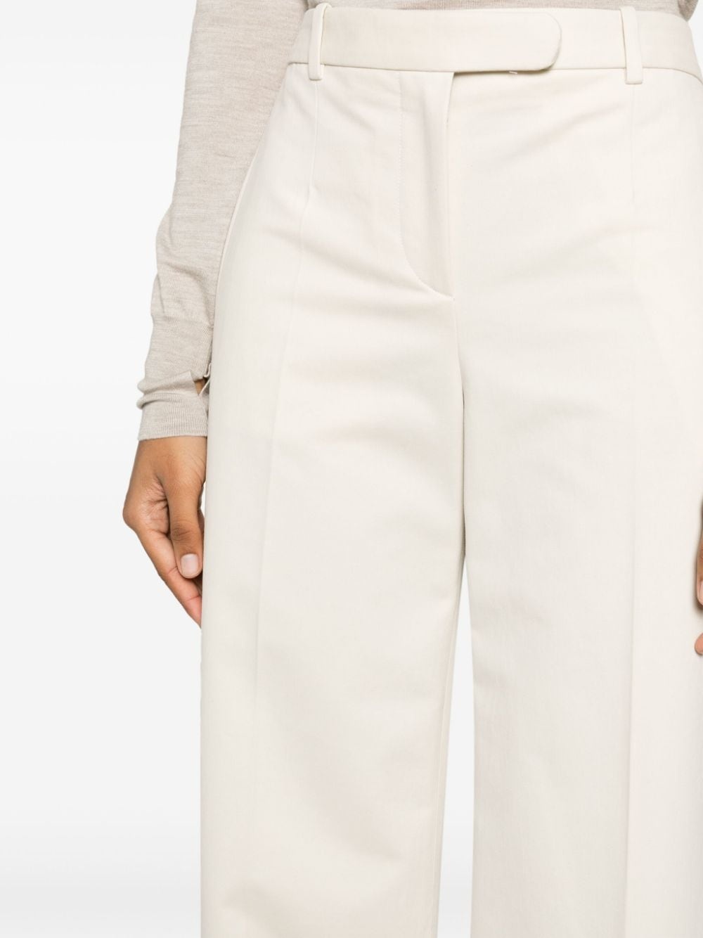 wide-leg cotton-wool trousers - 5