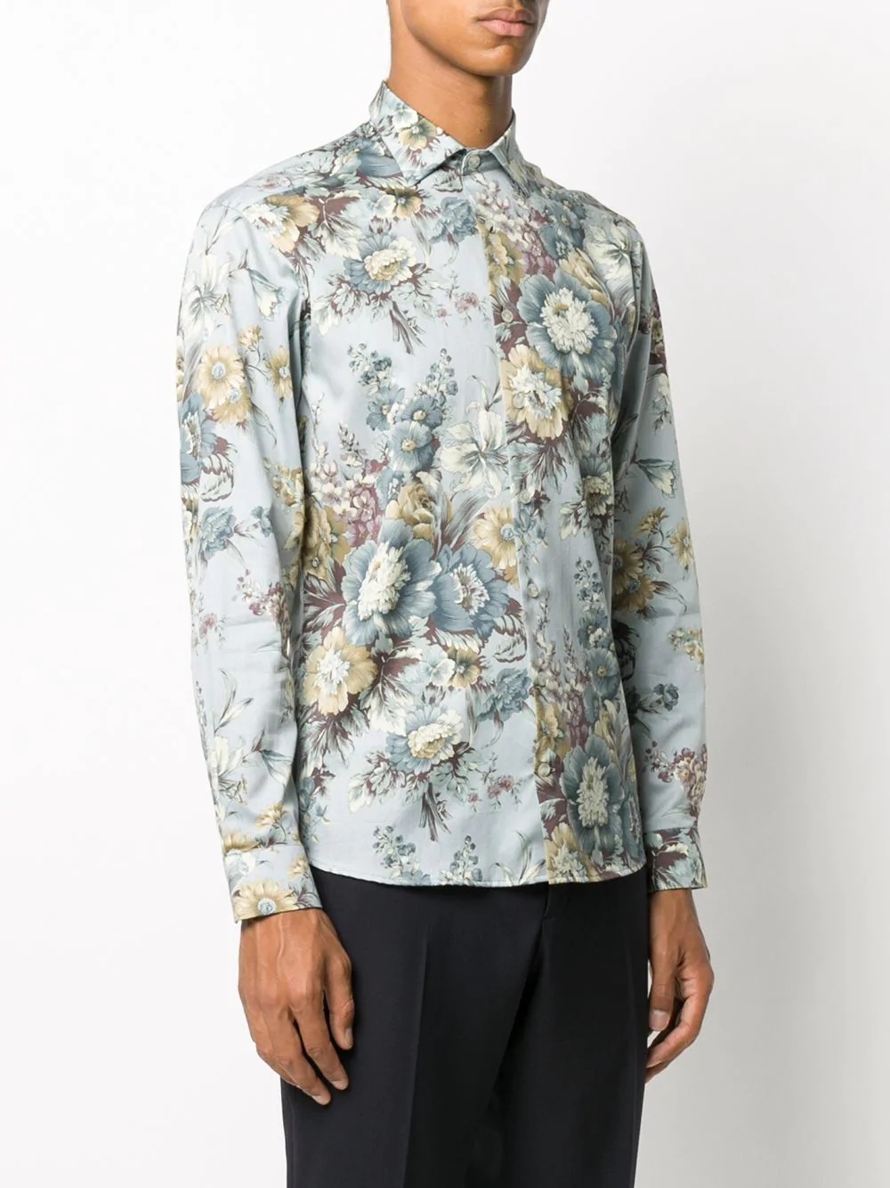 floral print cotton shirt - 3