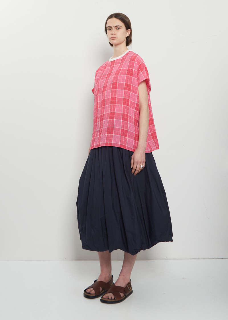 Tartan Linen Boxy Top 4