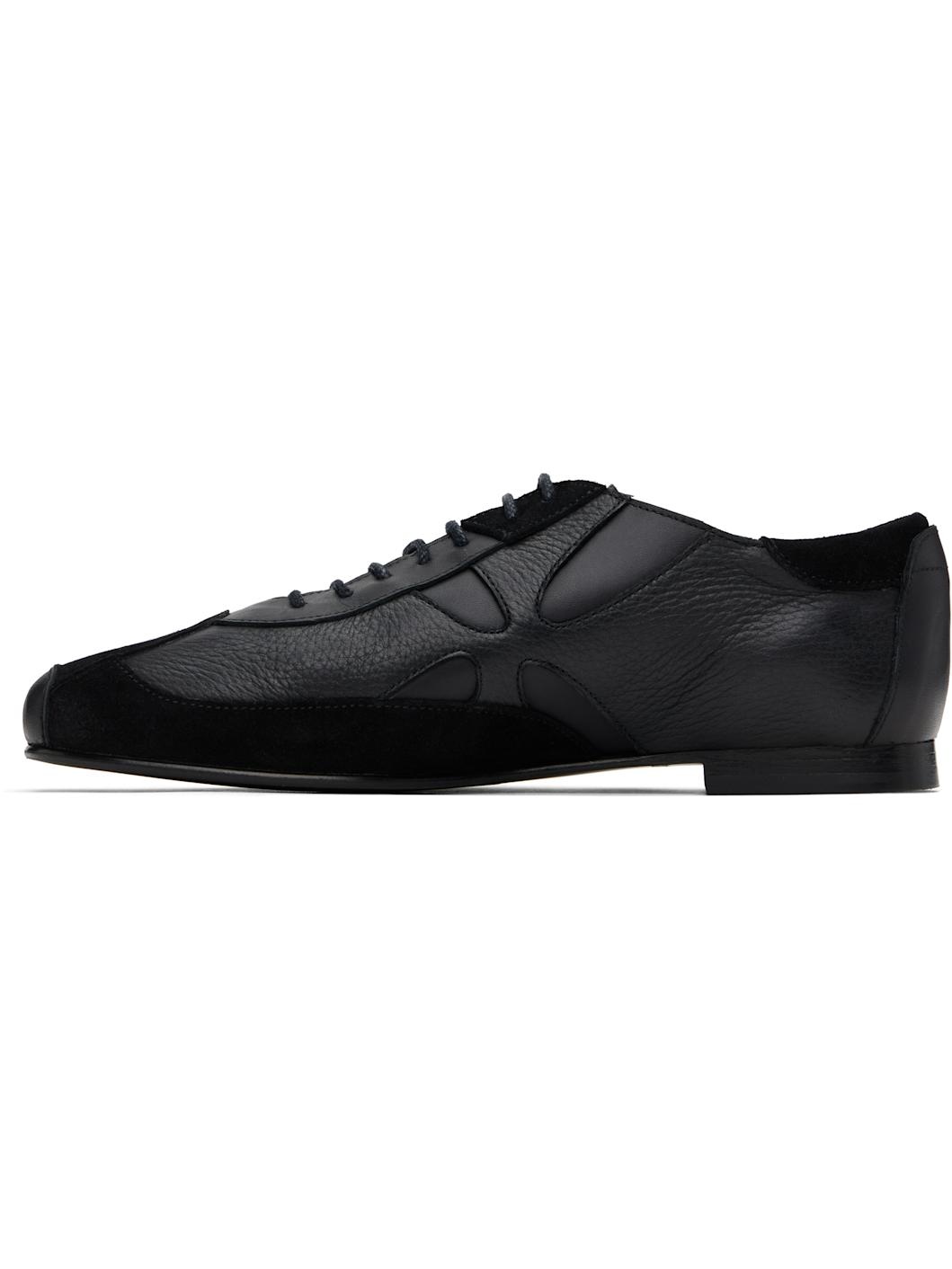 Black Slashed Hybrid Oxfords - 3