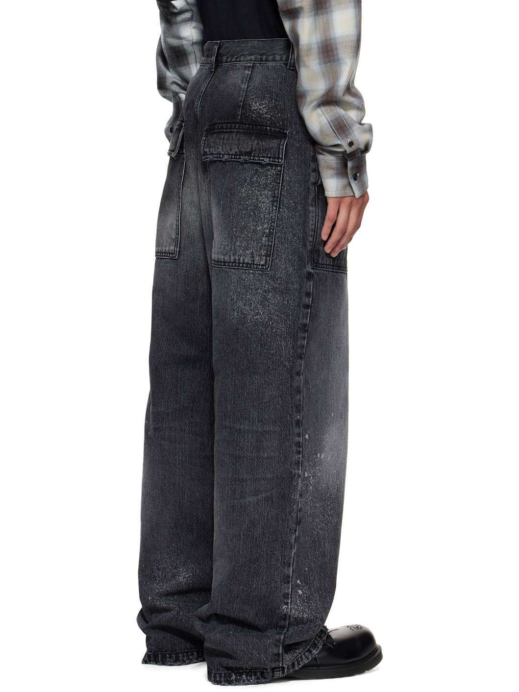 Black Distressed Jeans - 3