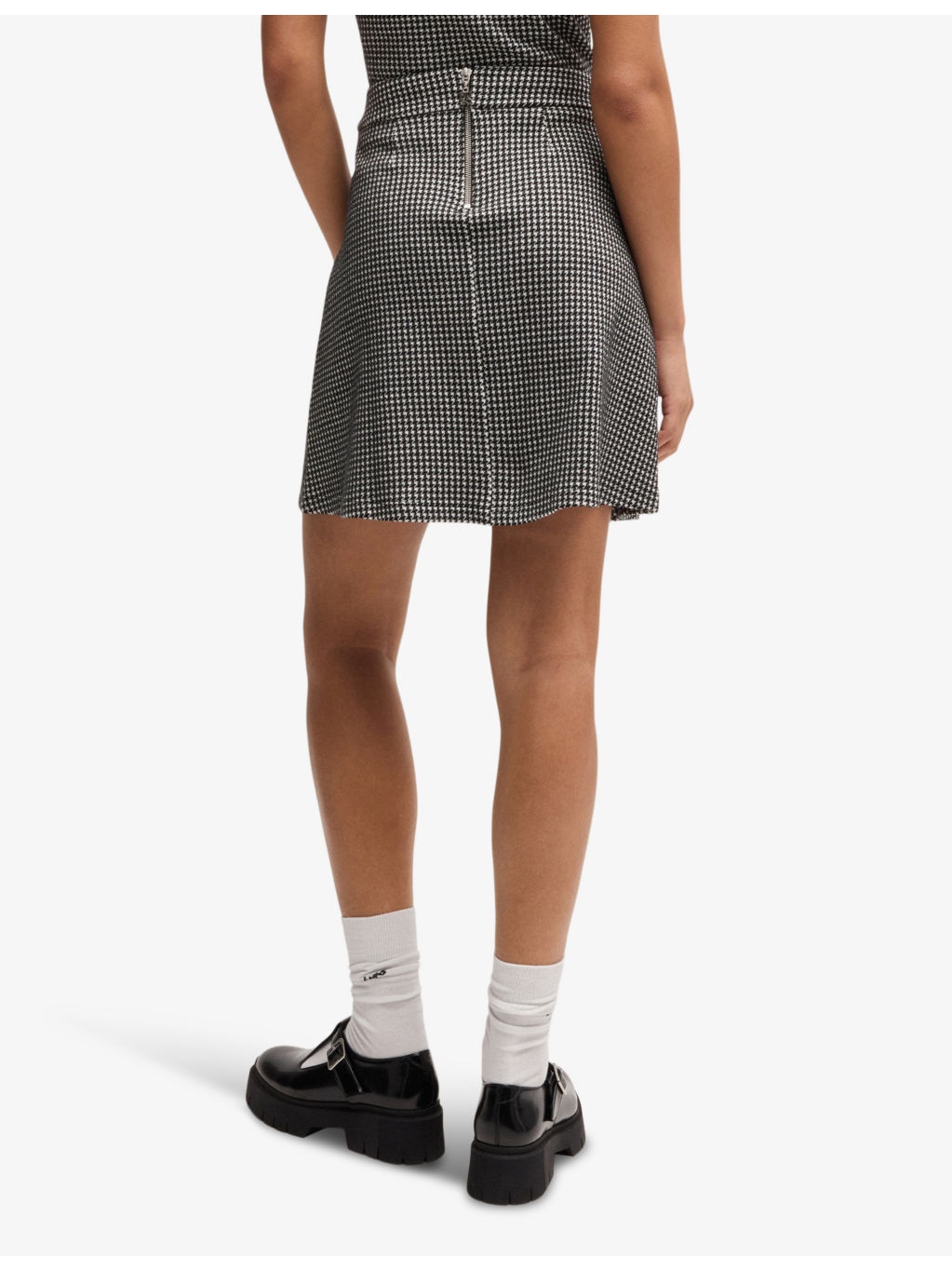 Jacquard slim-fit high-rise stretch-jersey mini skirt - 4