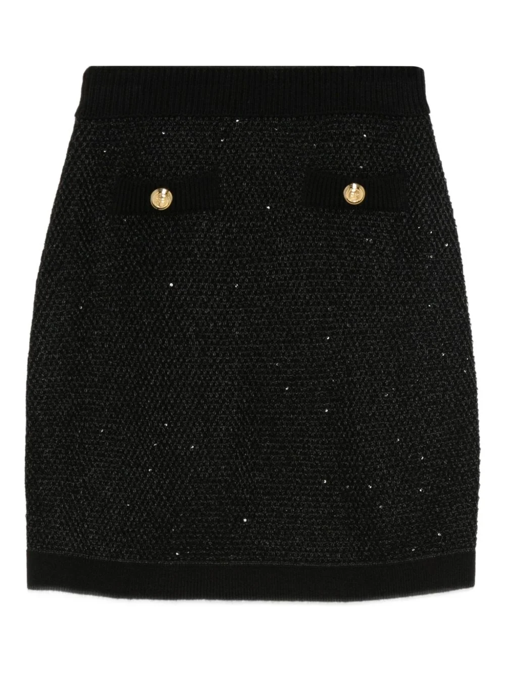 button-embellishment skirt - 1