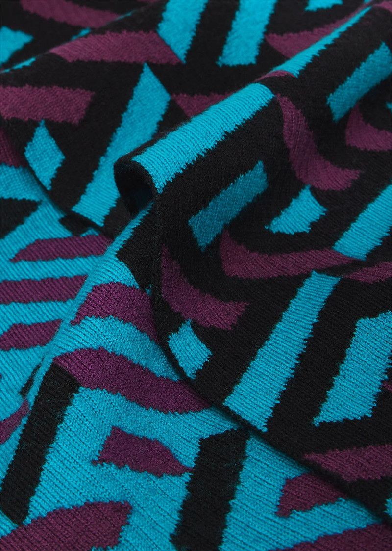 VERSACE La Greca Ribbed Scarf outlook