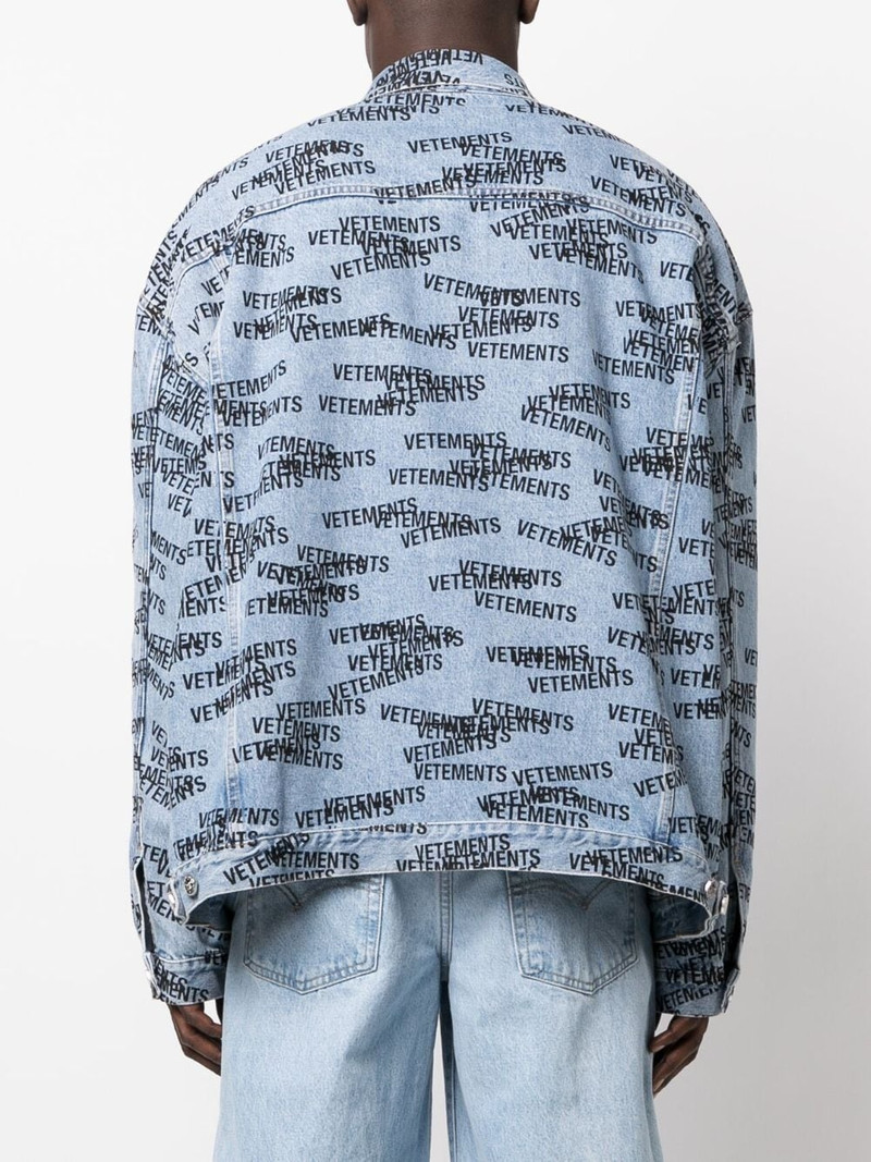logo-print denim jacket 4