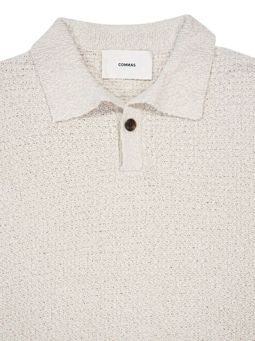 textured knit polo shirt - 3