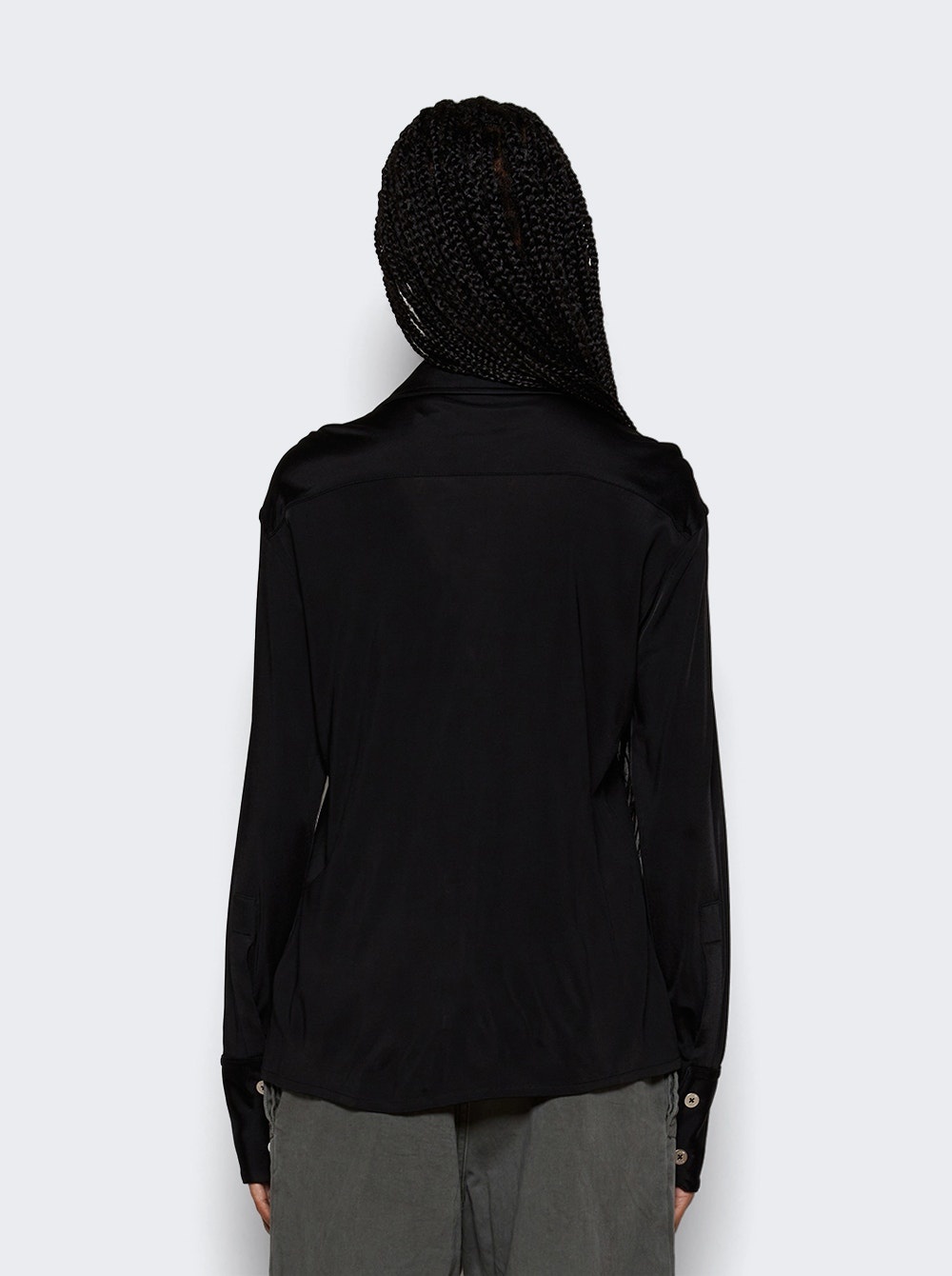 Studded Placket Shirt Black - 5