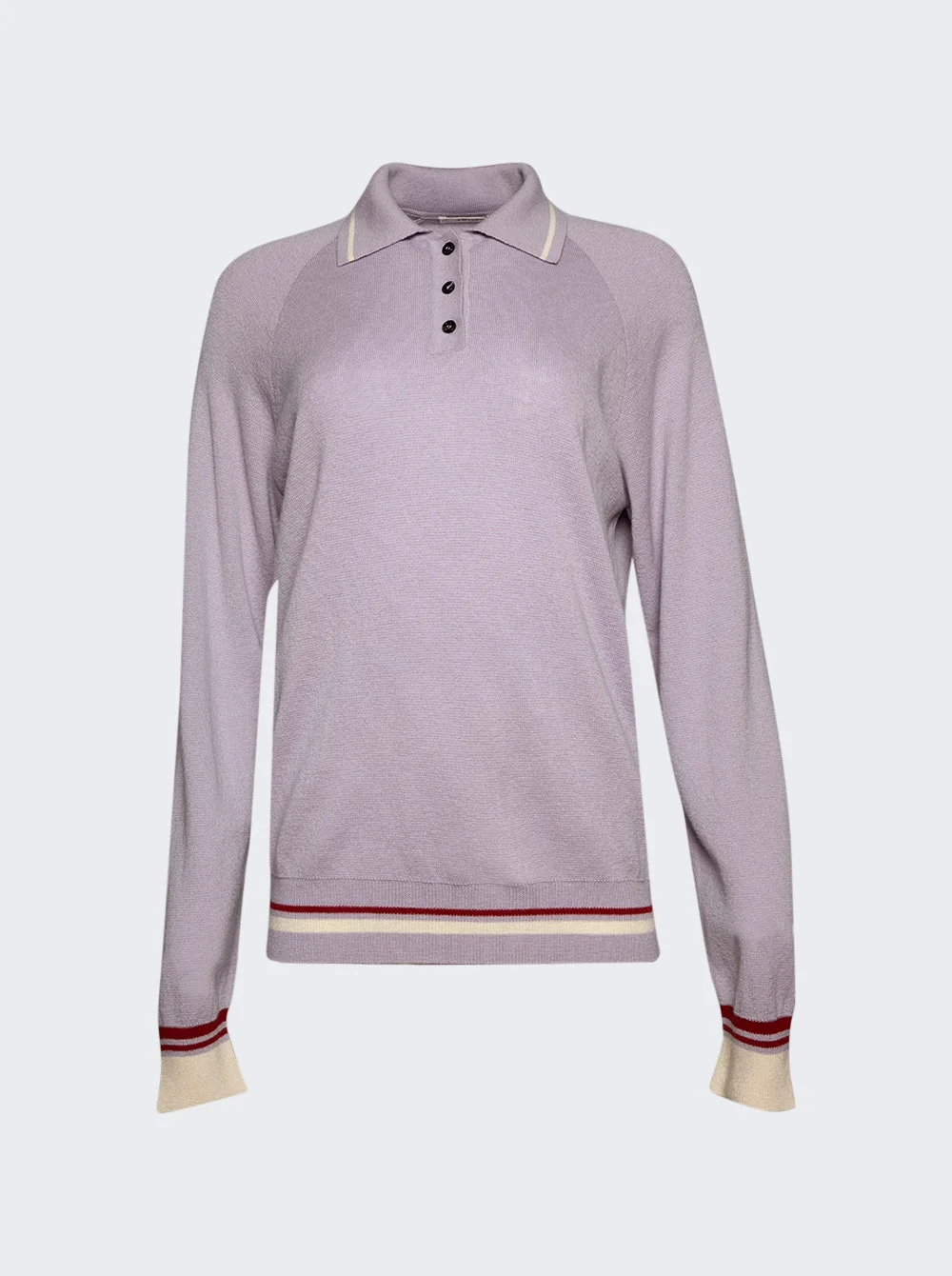 Yale Relaxed Wool Polo Top Lilac - 1