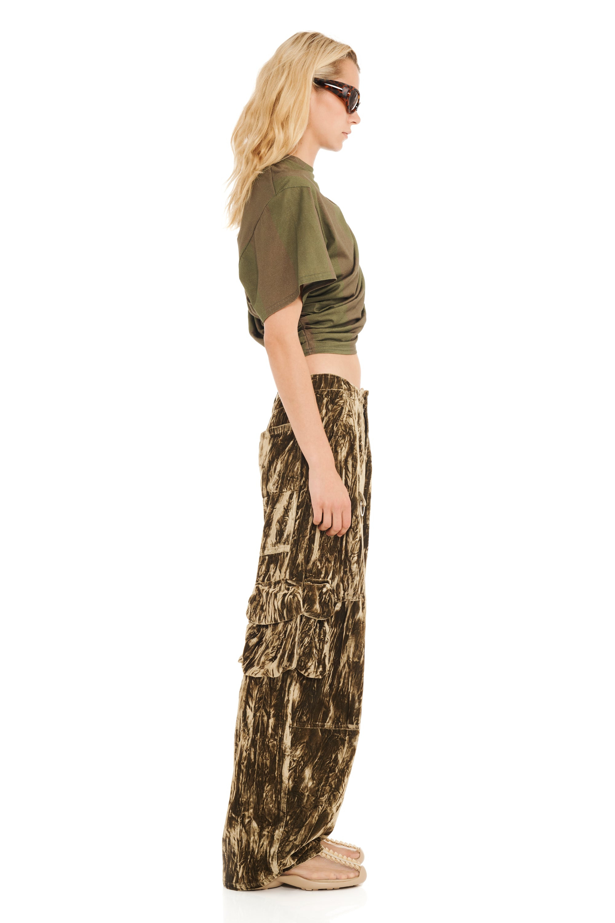 LAWN CARGO PANT MOSS VELVET - 3